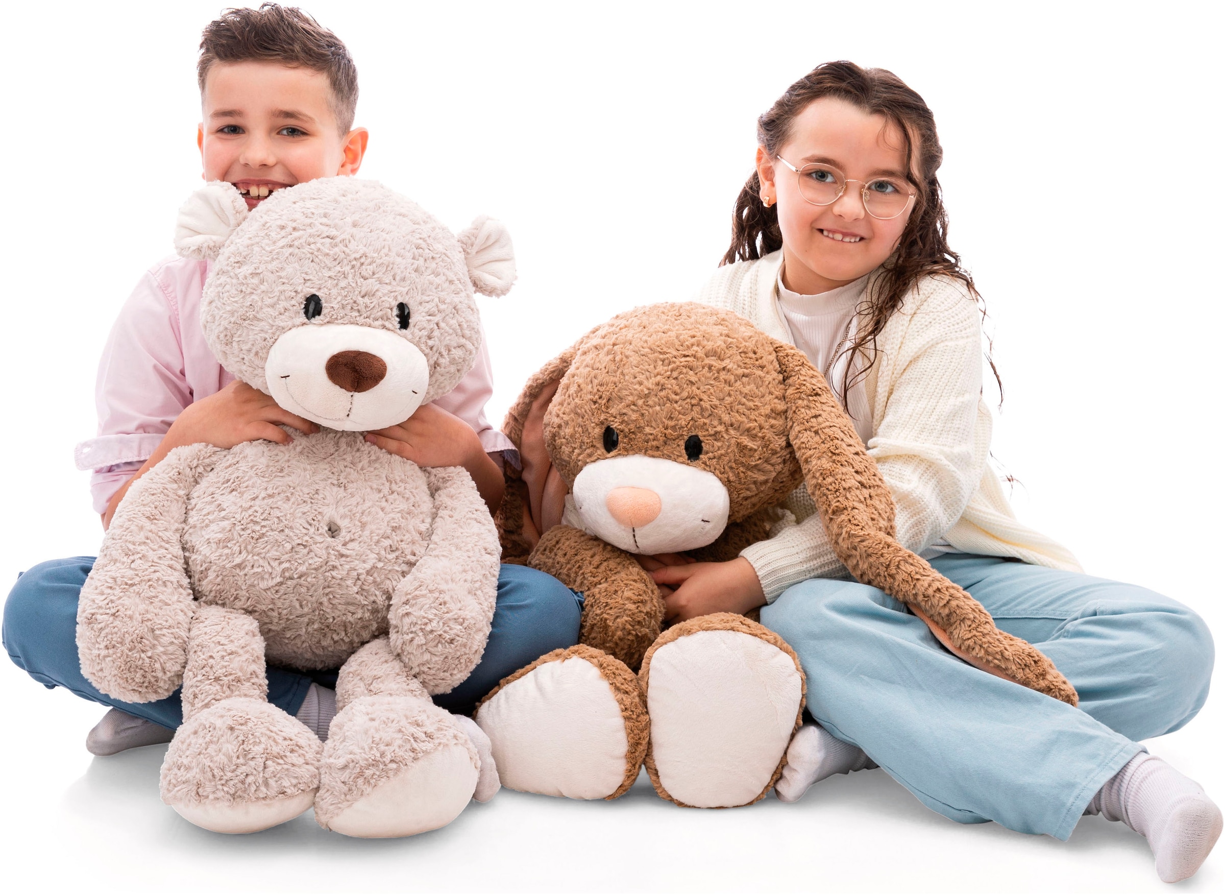 Nici Kuscheltier »Classic Bear, Hase Lopino, 70 cm schlenkernd«, schlenkernd; enthält recyceltes Material (Global Recycled Standard)
