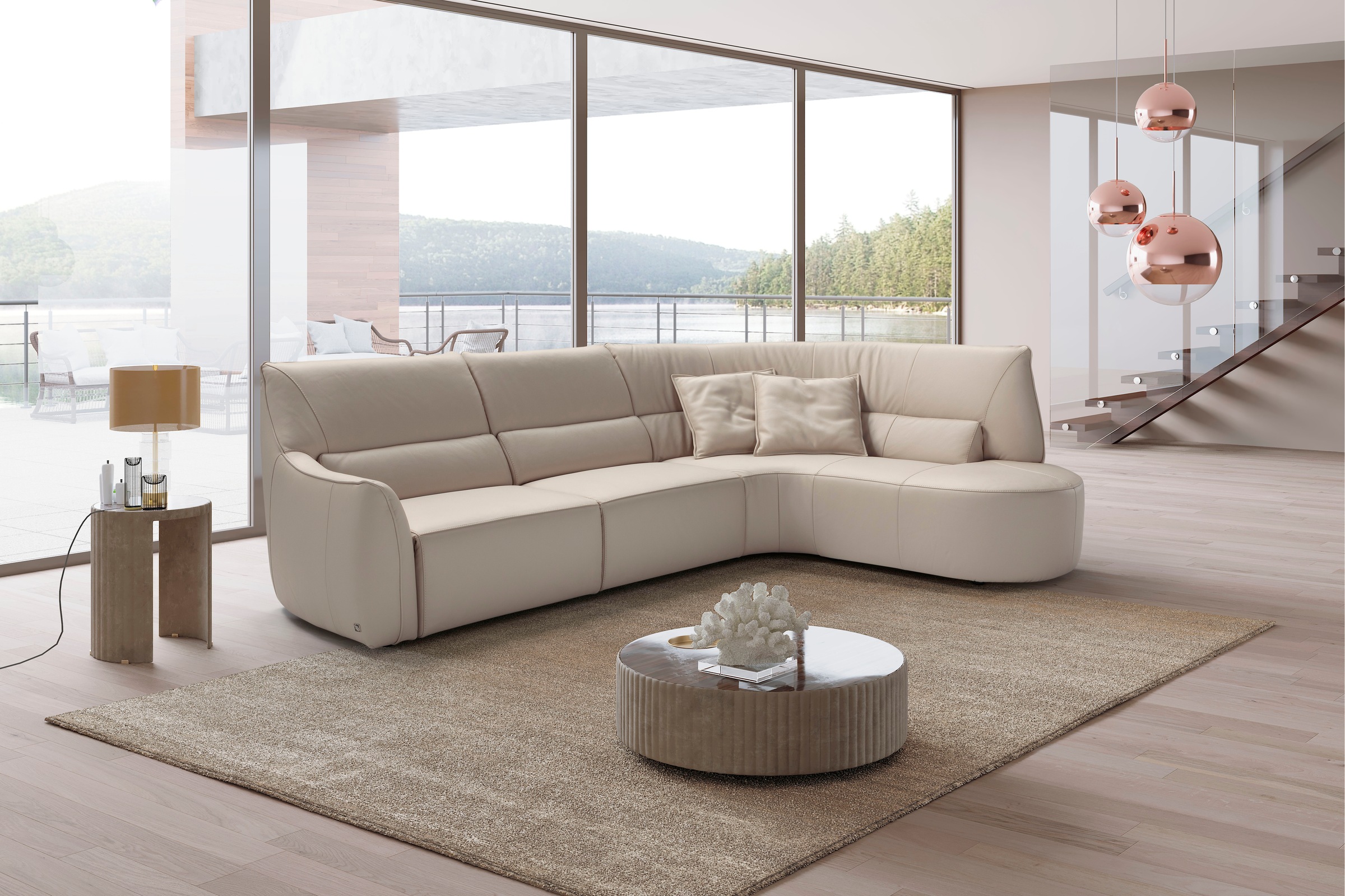 Egoitaliano Ecksofa "Puffy, extravagant & edel, Retro Designsofa, hoher Sit günstig online kaufen
