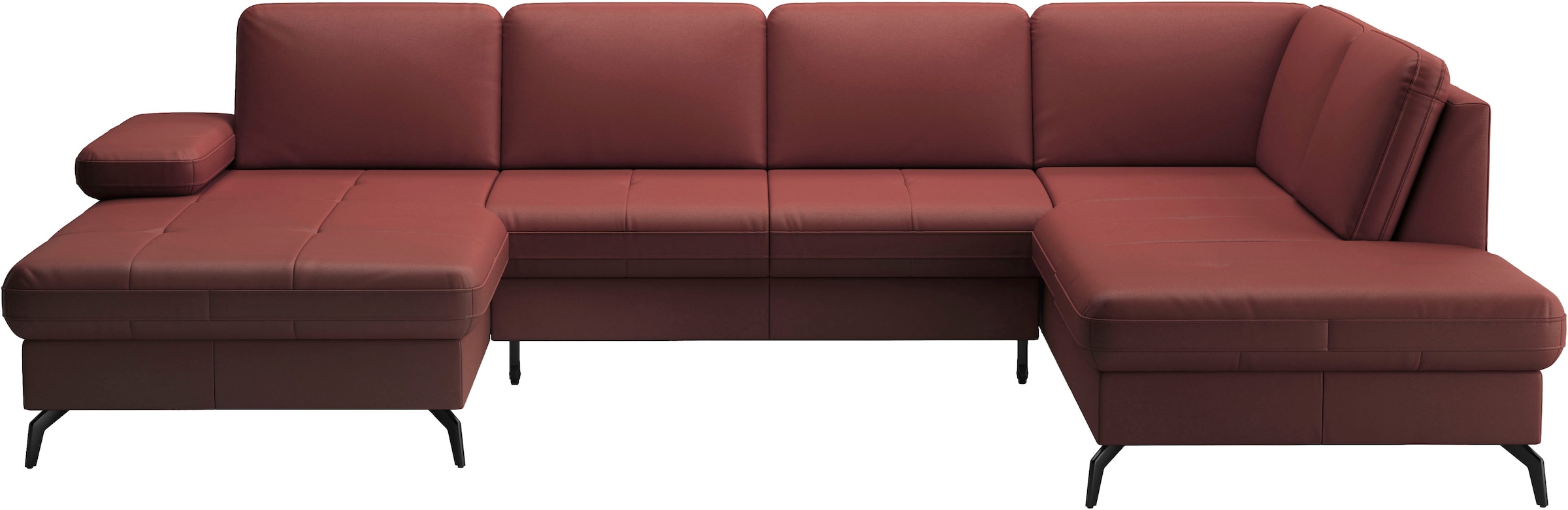 Wohnlandschaft SIT & MORE, B:300cm H:83cm T:202cmmerlot, Sofas, "Morris Jubi", mit Armteilfunktion & 1 Zierkissen, optional Bettfunktion