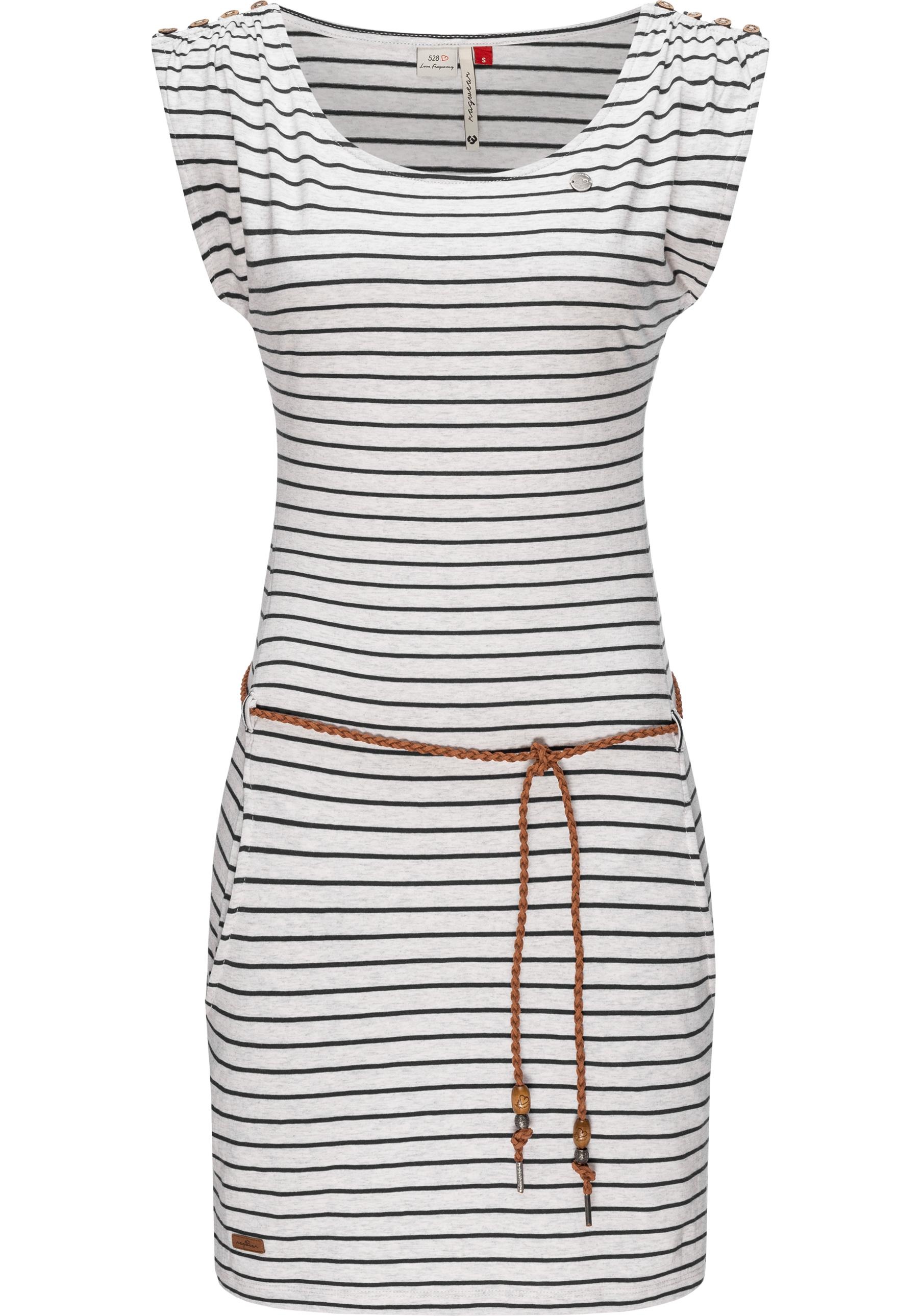 Ragwear Shirtkleid "Chego Stripes Intl.", stylisches Sommerkleid mit Streifen-Muster