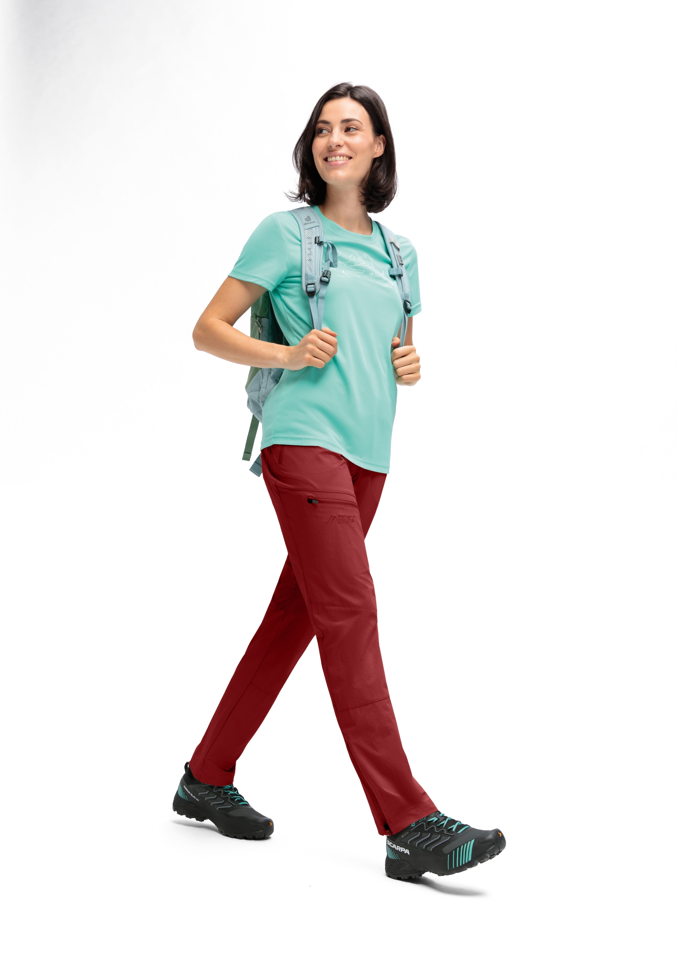 Maier Sports Outdoorhose »Inara slim Vario«, Damen Wanderhose, Funktionshose mit Variobund und 4 Taschen, Slim Fit