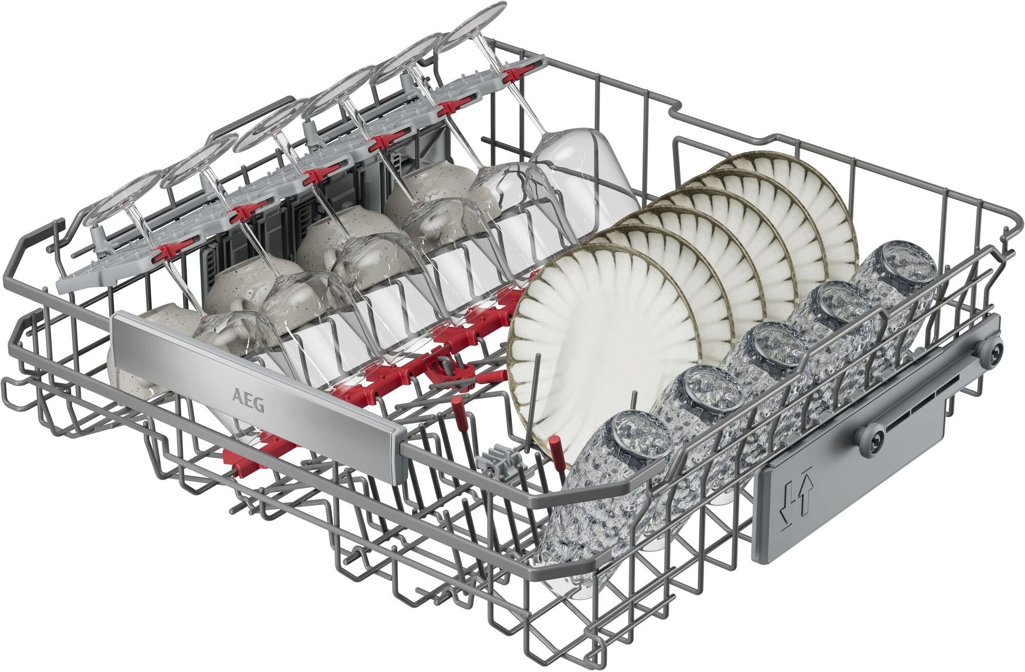 AEG vollintegrierbarer Geschirrspüler Serie 8000, 60 cm, WiFi »GI8200A2TC« 14 tlg. Maßgedecke Leise Spülmaschine 38 dB kraftvoll gegen Eingebranntes bei 8,4l Wasser