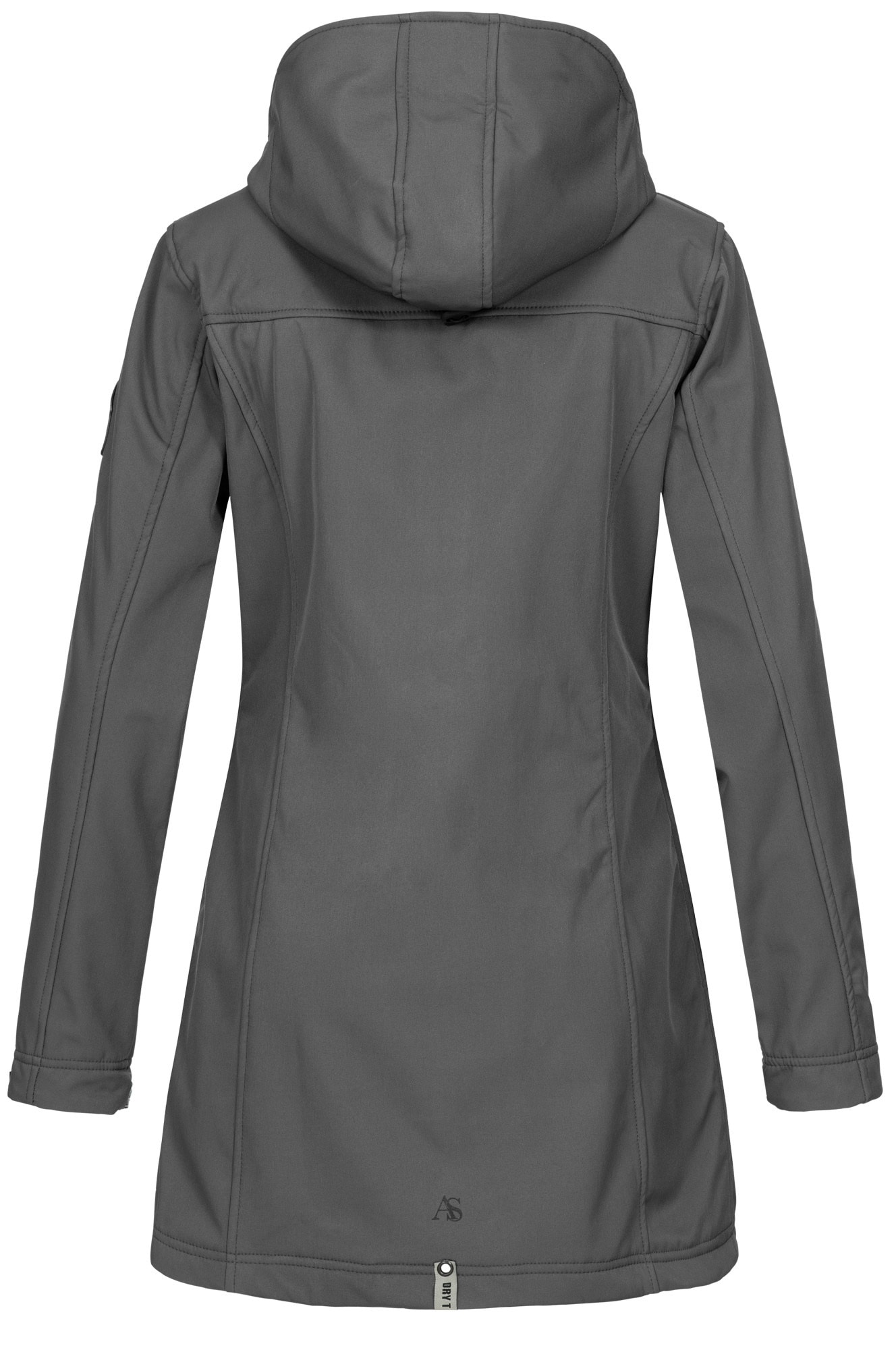Alessandro Salvarini Softshelljacke »Alessia«, lang mit abnehmbarer Kapuze