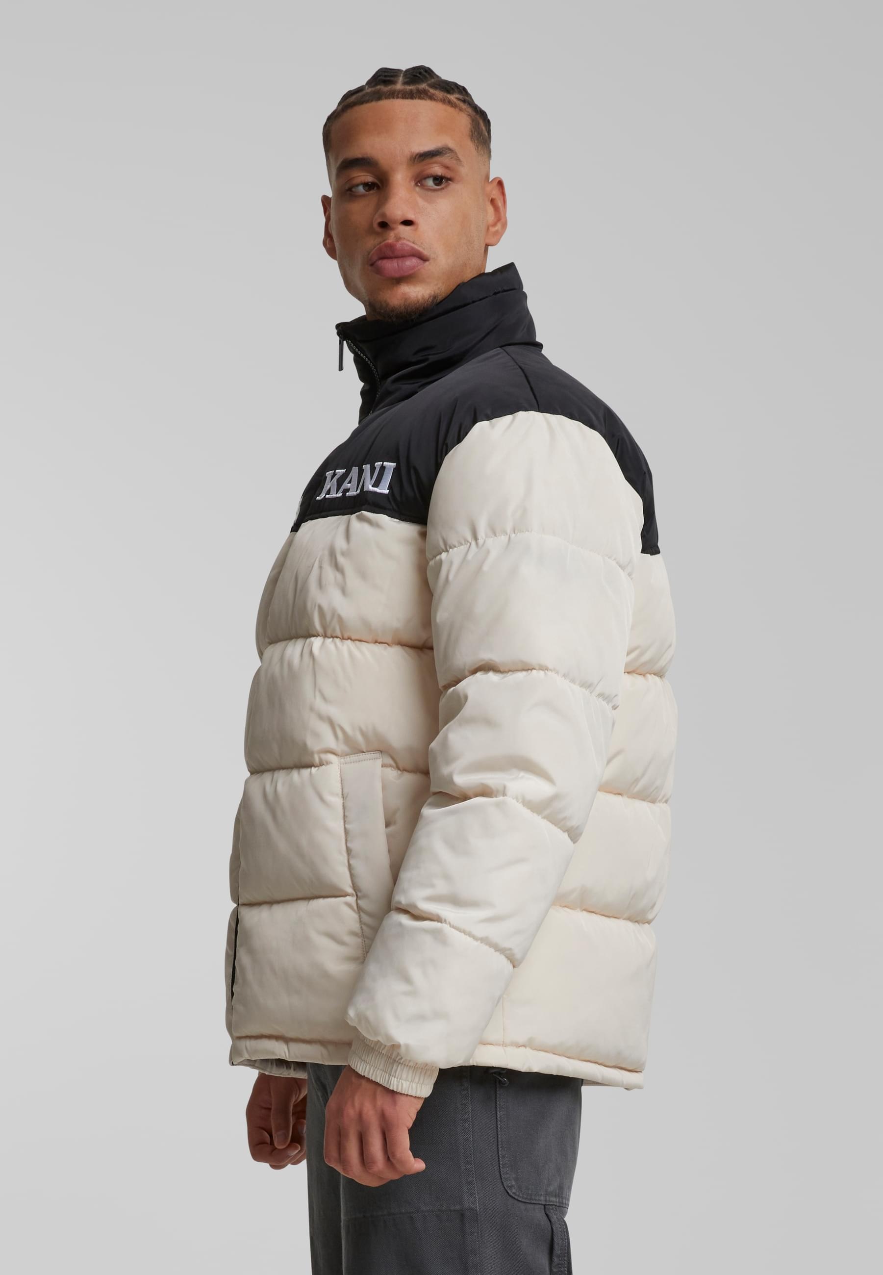 Karl Kani Winterjacke »Karl Kani Karl Kani Retro Essential Puffer Jacket«, (1 St.), ohne Kapuze