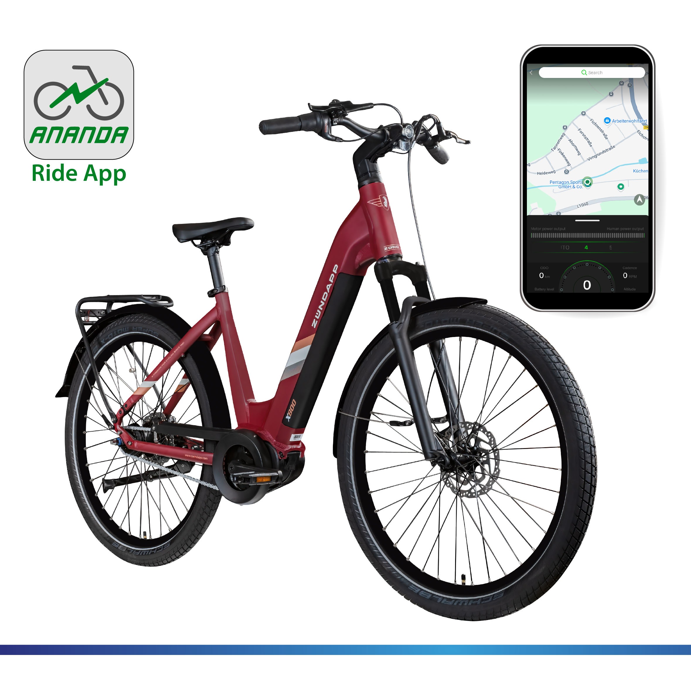 Zündapp E-Bike »X800«, 7 Gang, Mittelmotor 250 W