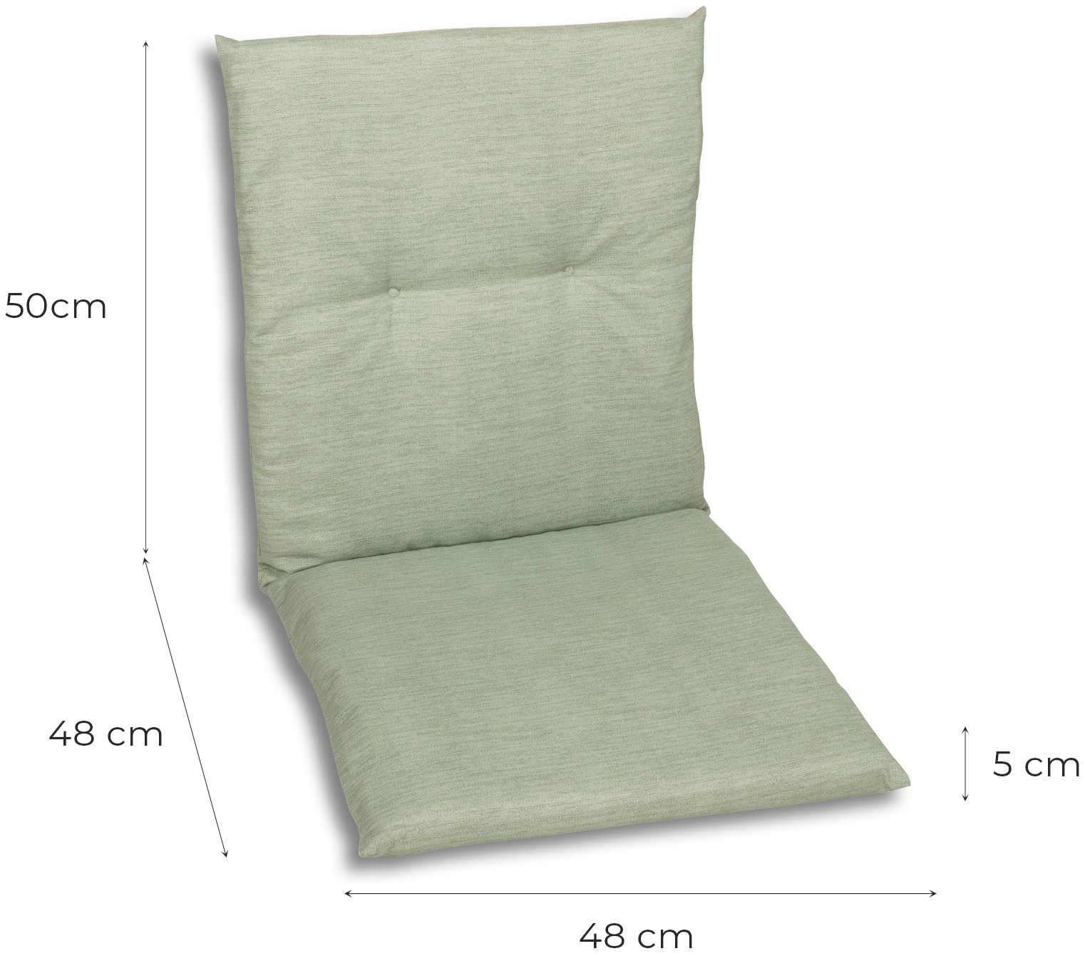 GO-DE Sitzauflage, Maße ca.: 48 cm x 98 cm x 5 cm