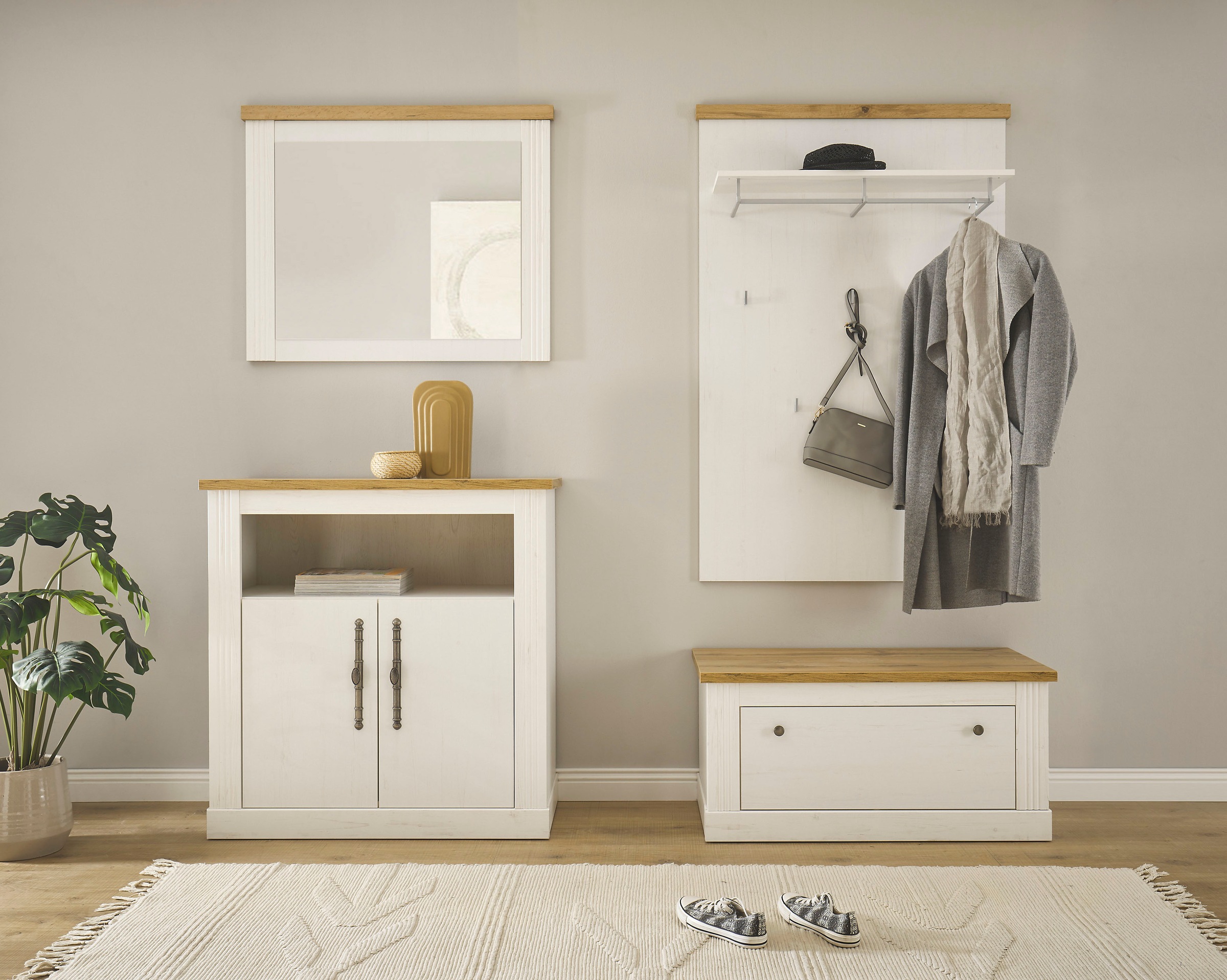 OTTO home Garderoben-Set "Westminster BESTSELLER" Schuhbank, Spiegel, Kommo günstig online kaufen