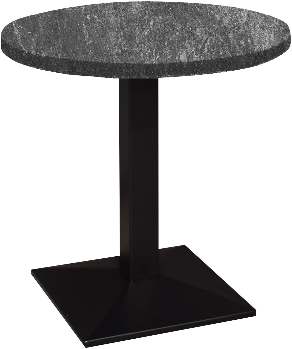 Mäusbacher "Big Bistro Metall" Quadrat-Säulengestell, eckige Platte Ø 70 cm H 75 cm
