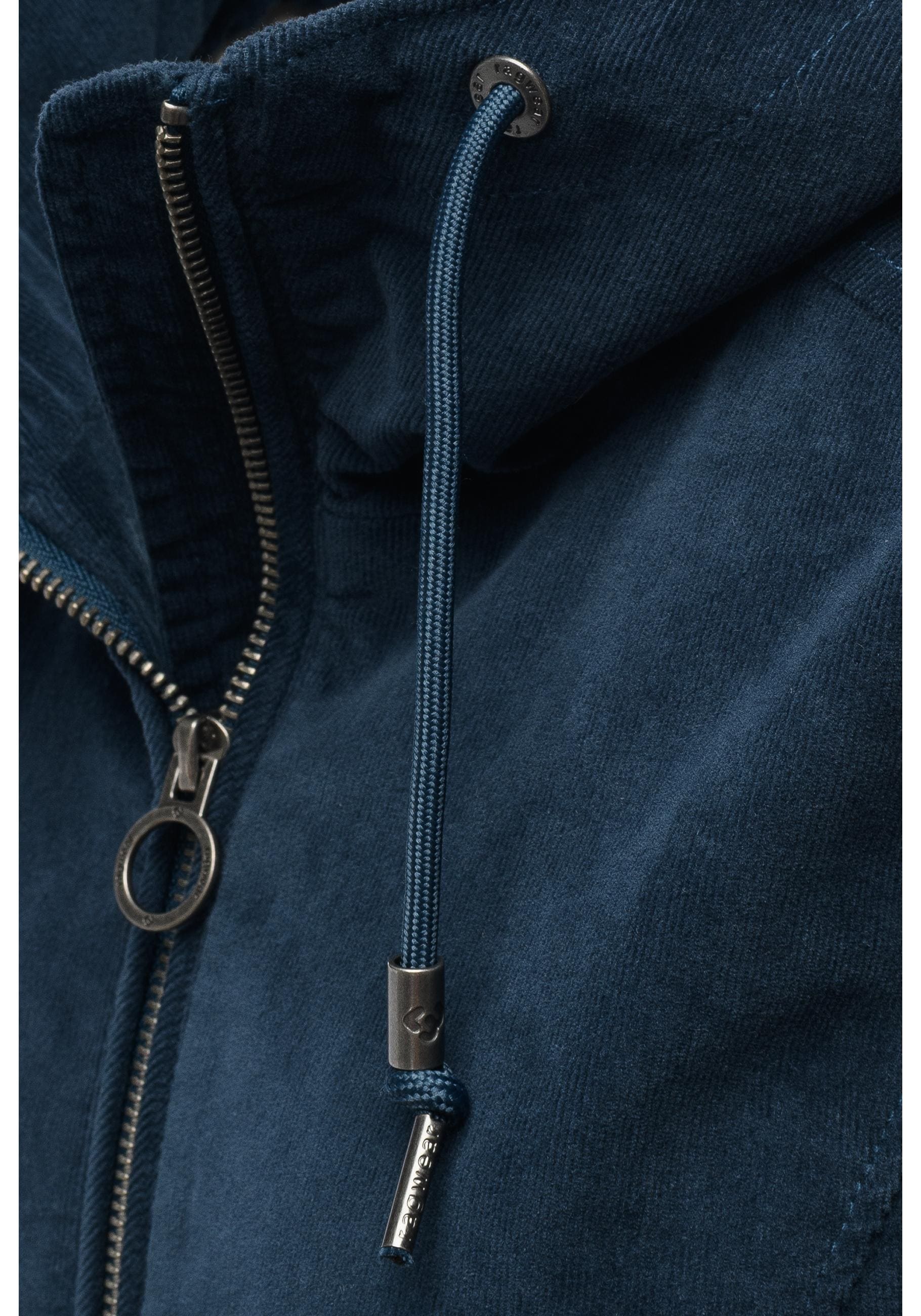 Ragwear Cordjacke »Dankka Cordy YOUMODO« mit Kapuze Stylische Damen Übergangsjacke in Feincord-Optik