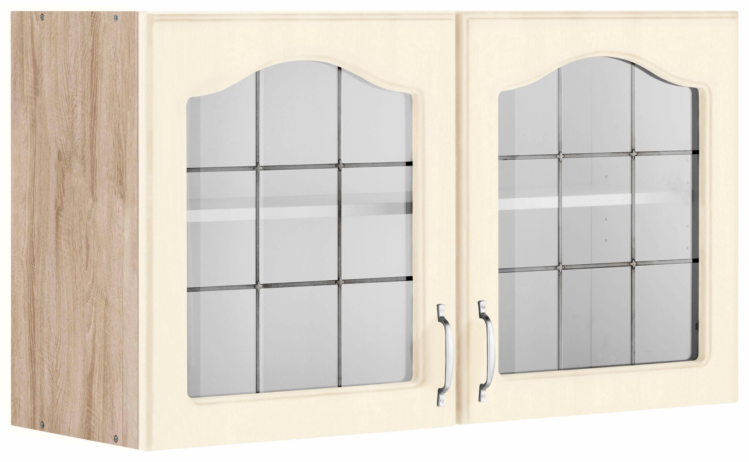 wiho Küchen Glashängeschrank "Linz", 100 cm breit, mit 2 Glastüren