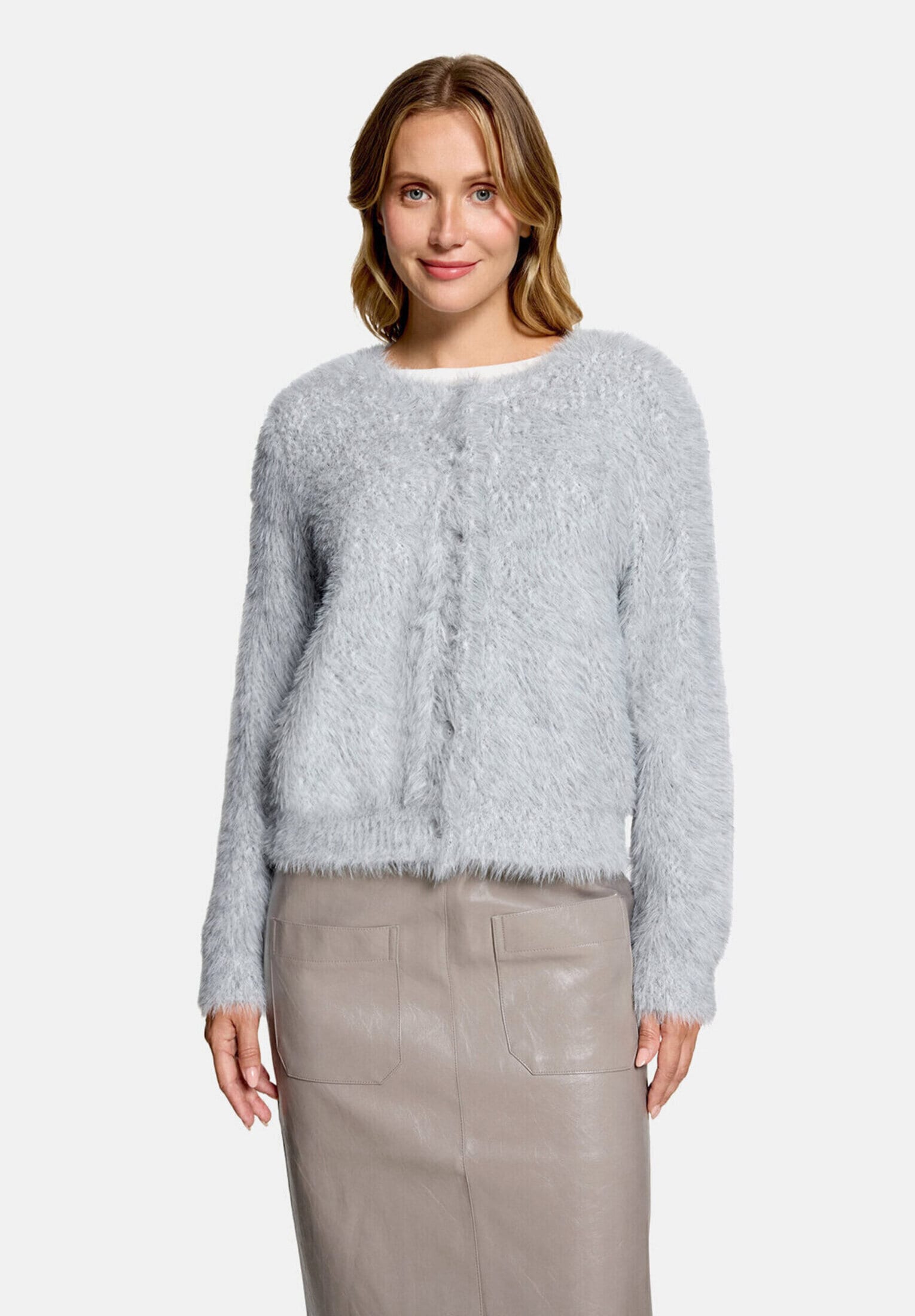 Cartoon Strickjacke »Damen mit Rundhalsausschnitt« 1