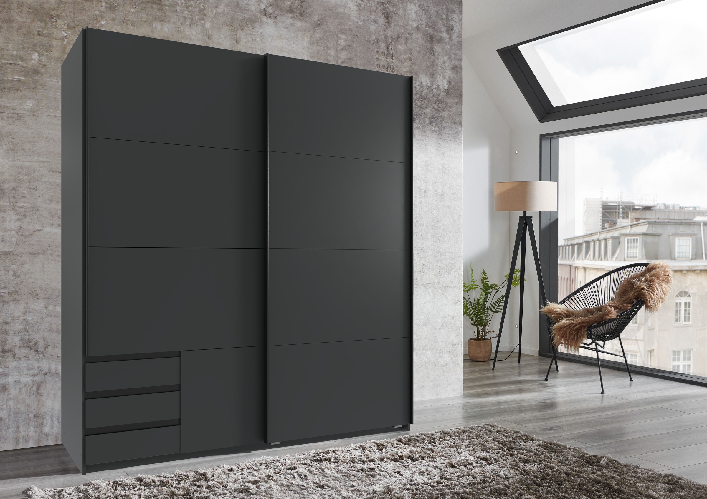 Wimex Schwebetürenschrank "Emden", Mit Außenschubkästen günstig online kaufen