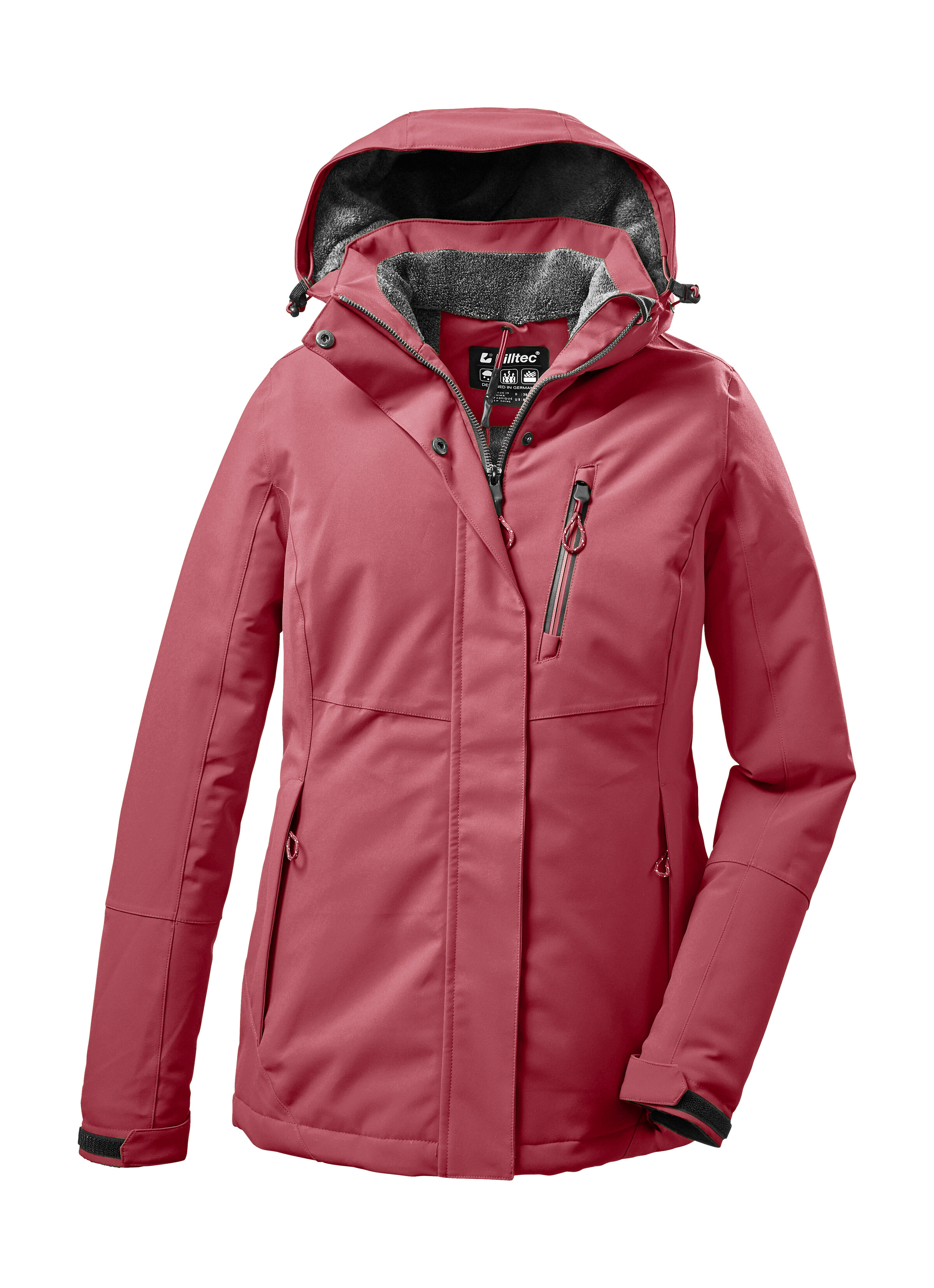 Killtec Outdoorjacke "KOW 140 WMN JCKT" Wasserdichte Damenjacke, atmungsaktiv, abnehmbare Kapuze