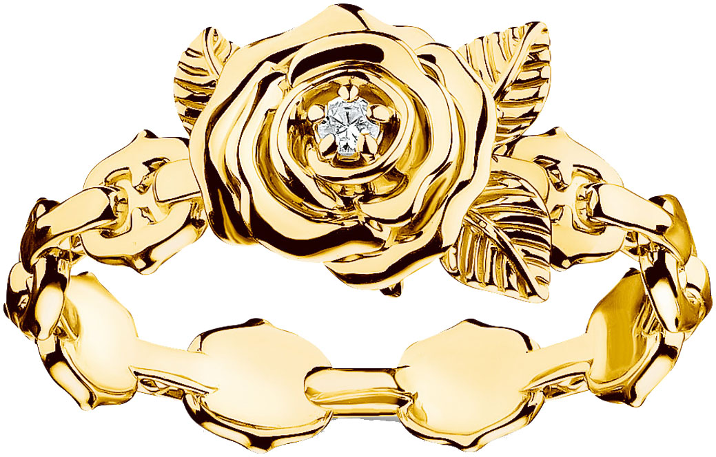 Thomas Sabo Roses Romance Ring Gold Size 52
