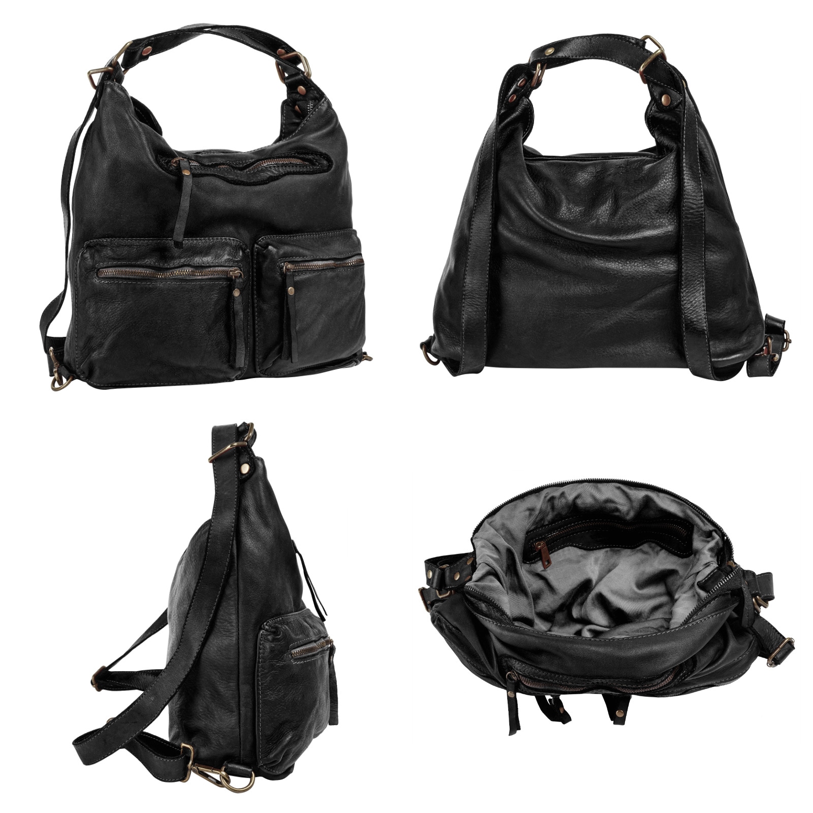 Samantha Look Shopper, echt Leder, Made in Italy