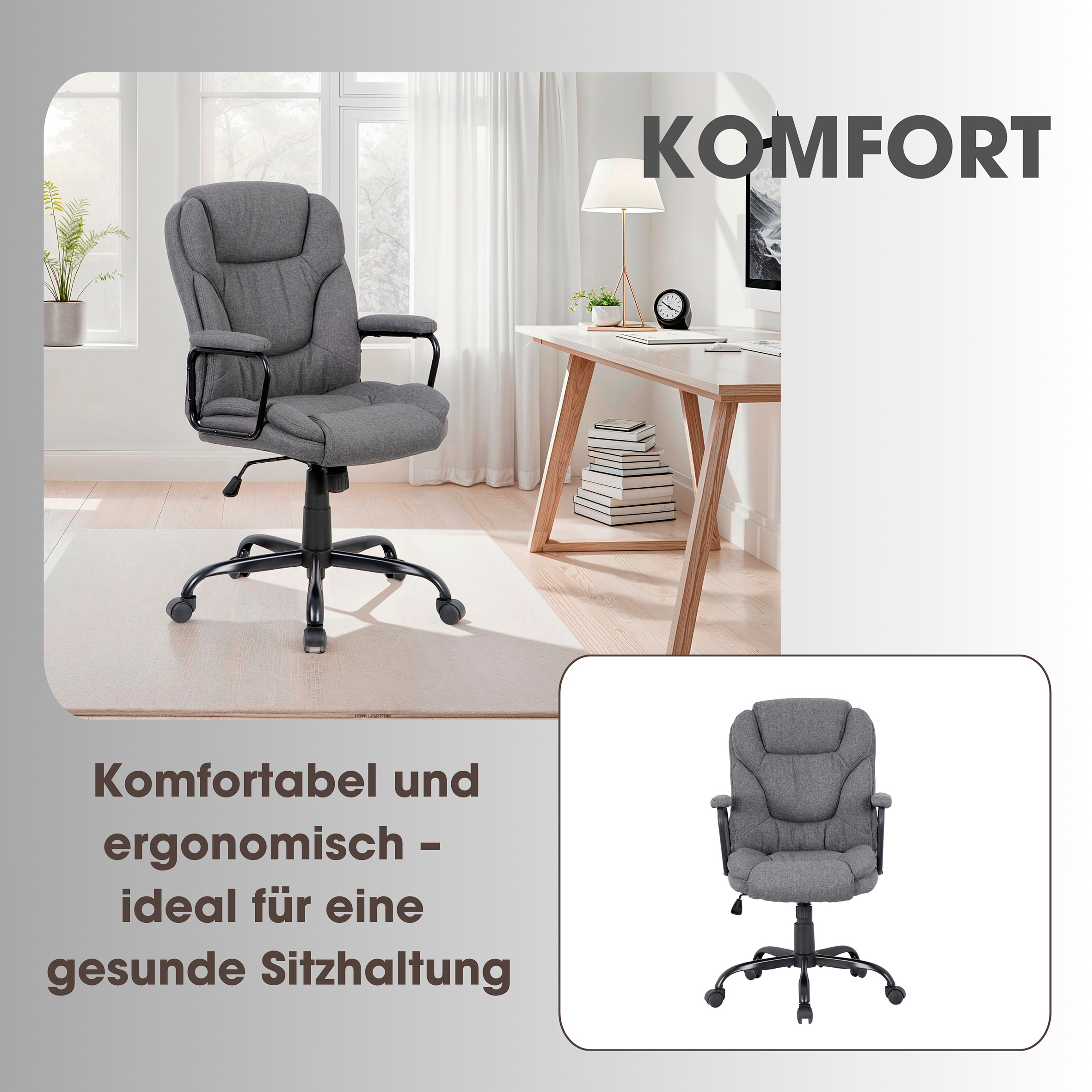 byLIVING Chefsessel »Sting«, 1 St., Webstoff, gemütlich gepolsterter Bürostuhl mit viele Einstellungsmöglichkeiten