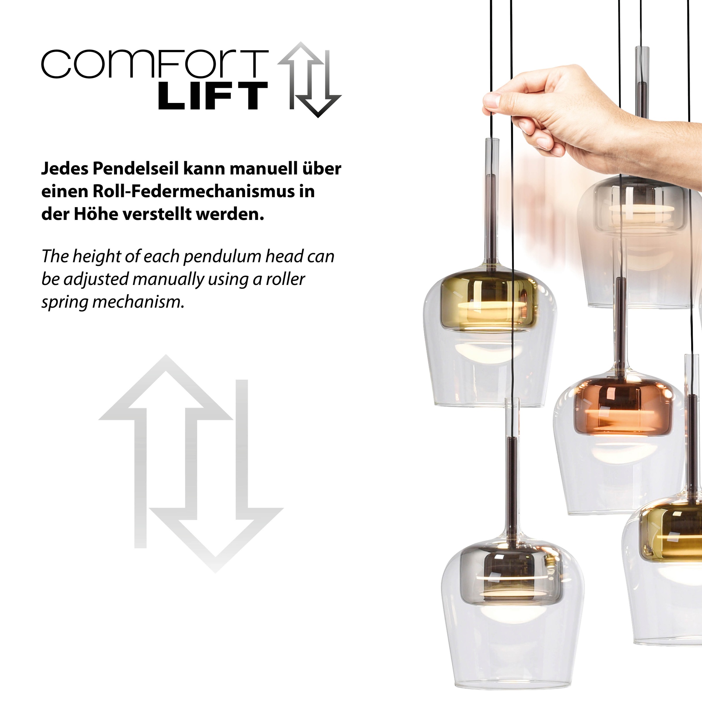 Neuhaus Q SMART HOME LIGHTS LED Pendelleuchte »Q-KON« LED-Board 1 Stk. warmweiß - kaltweiß