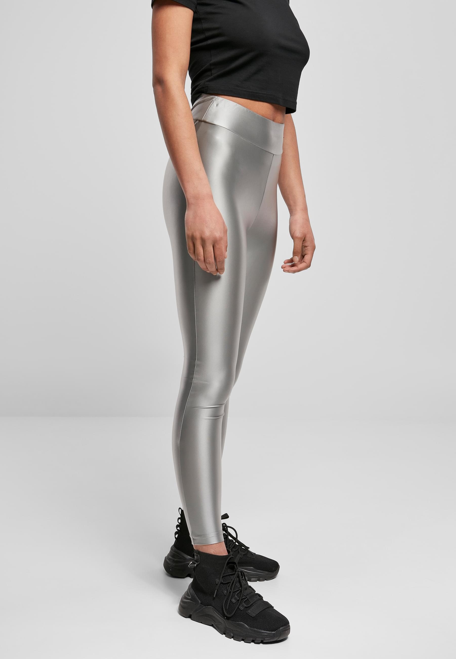 URBAN CLASSICS Leggings »Urban Classics Damen Ladies Highwaist Shiny Metallic Leggings«