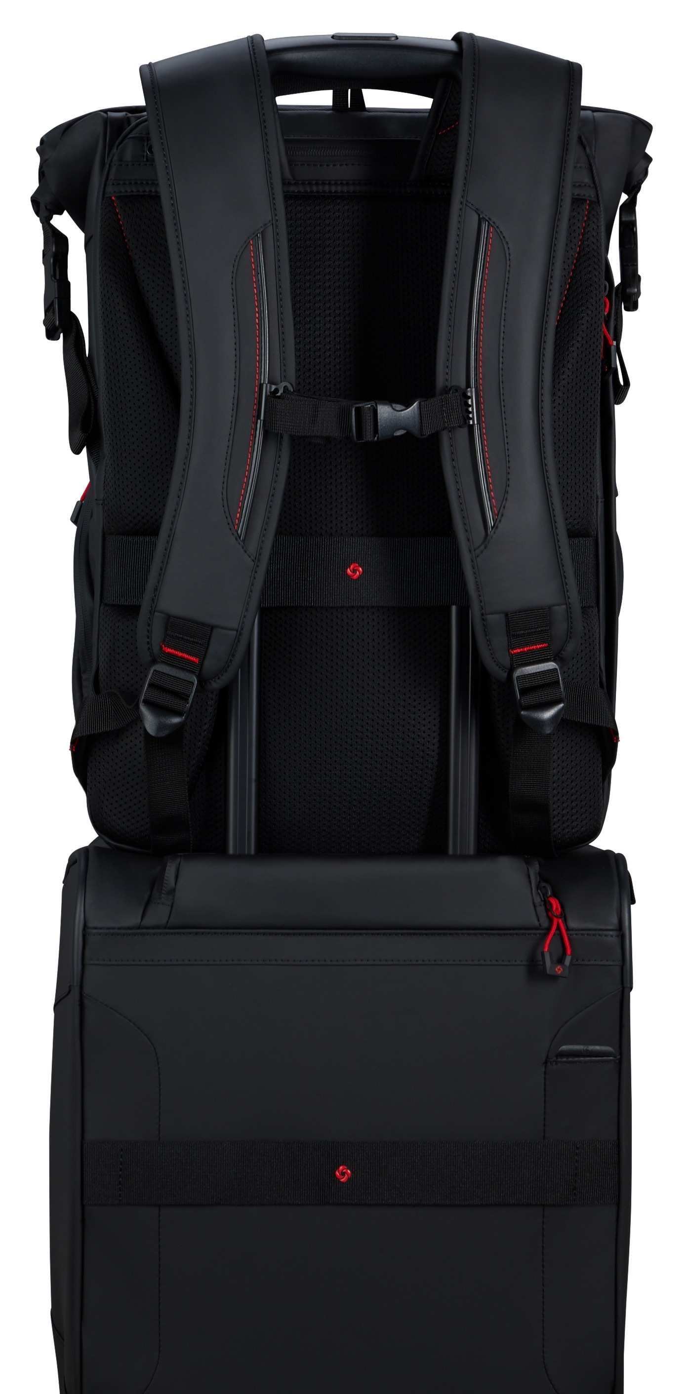 Samsonite Reiserucksack »ECODIVER L«, Freizeitrucksack Laptoprucksack Trolleyaufstecksystem Rolltop Backpack