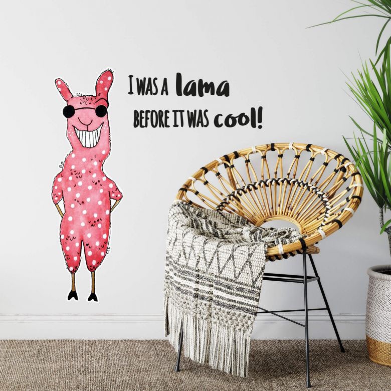 Wall-Art Wandtattoo kaufen Lama«, | BAUR St.) cooles »Lebensfreude - (1