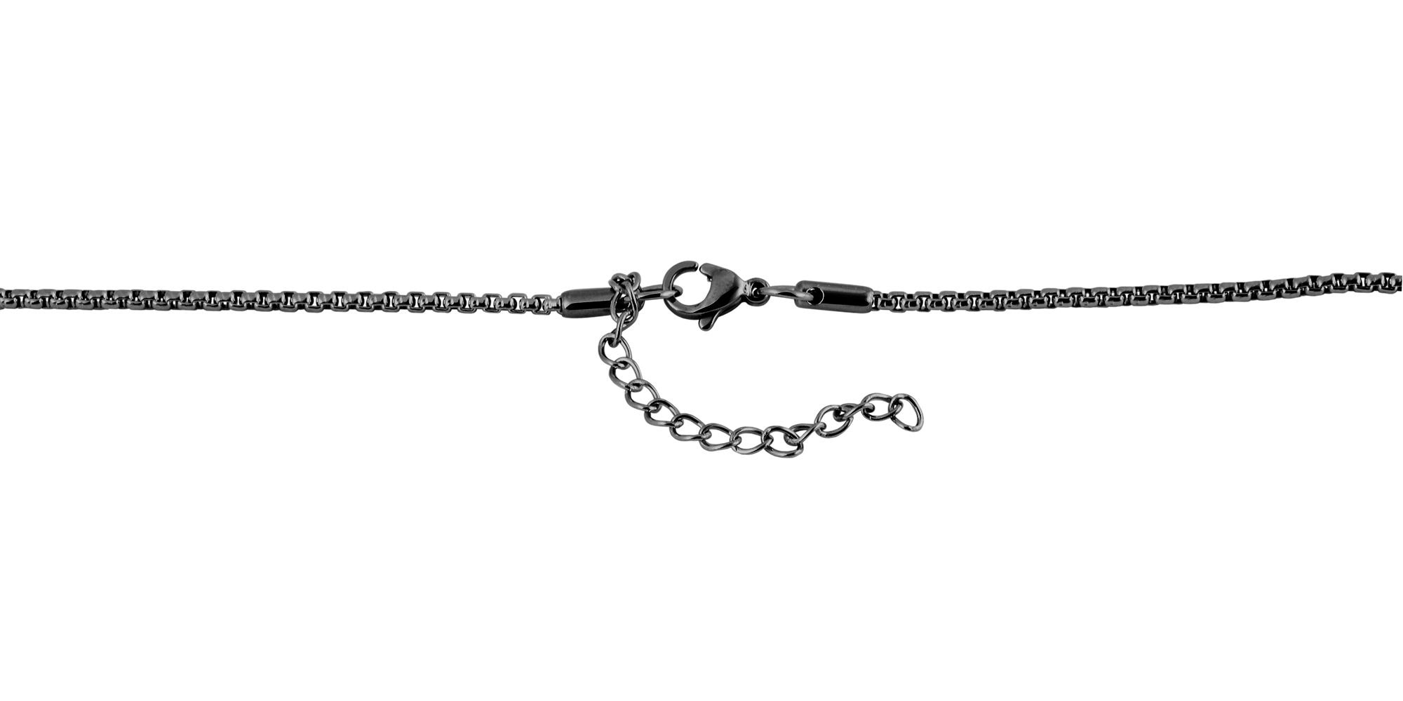 ADELIA ́S Damen Gliederkette "Halskette – Venezianerkette aus Edelstahl", 50, Edelstahl, schwarz, Edelstahl, Halsketten, Geschenkidee: zeitlos und