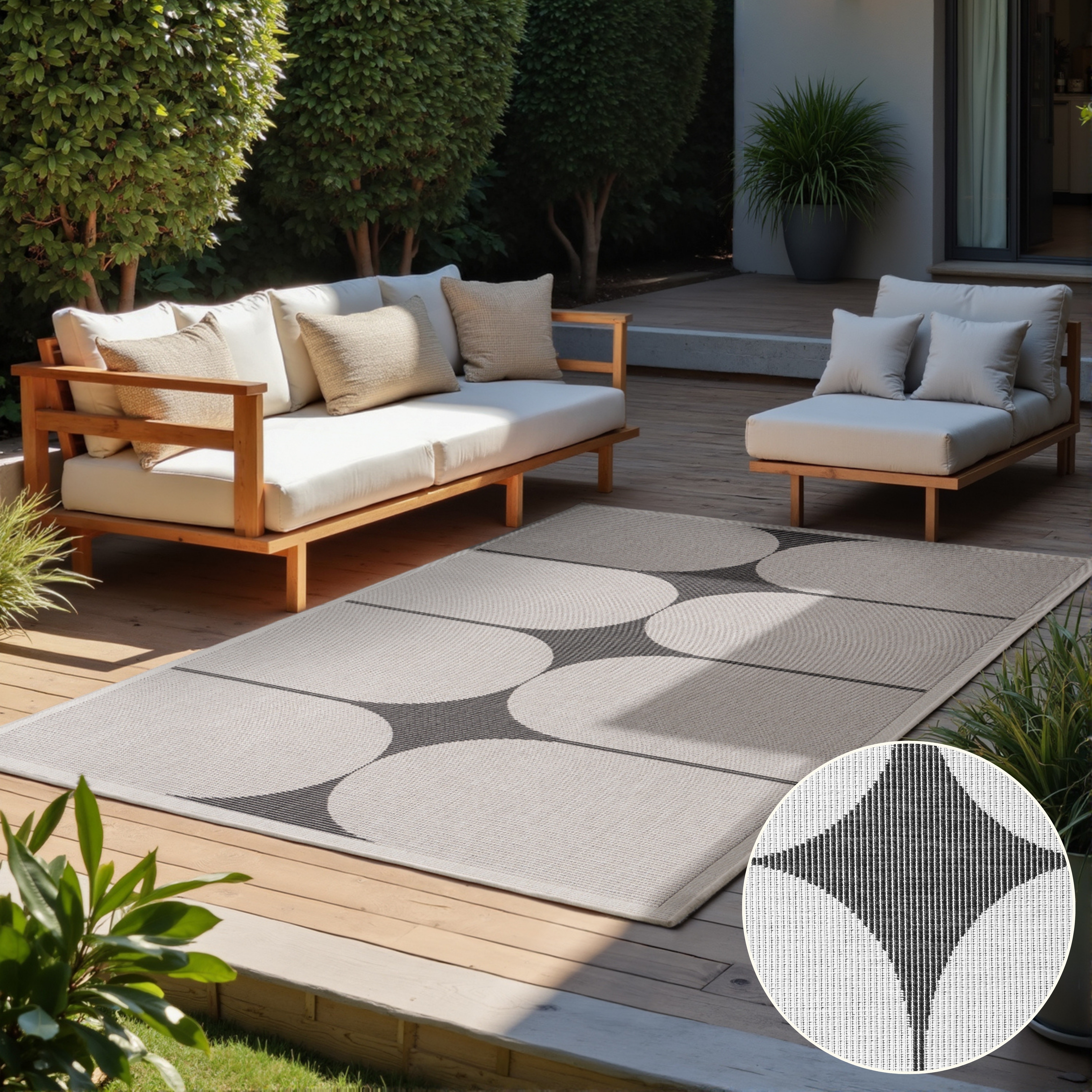 HANSE Home Outdoorteppich "Bowen Wendeteppich" rechteckig 5 mm Höhe Läufer, In und Outdoor, Flachgewebe, wetterfest, pflegeleicht, robust