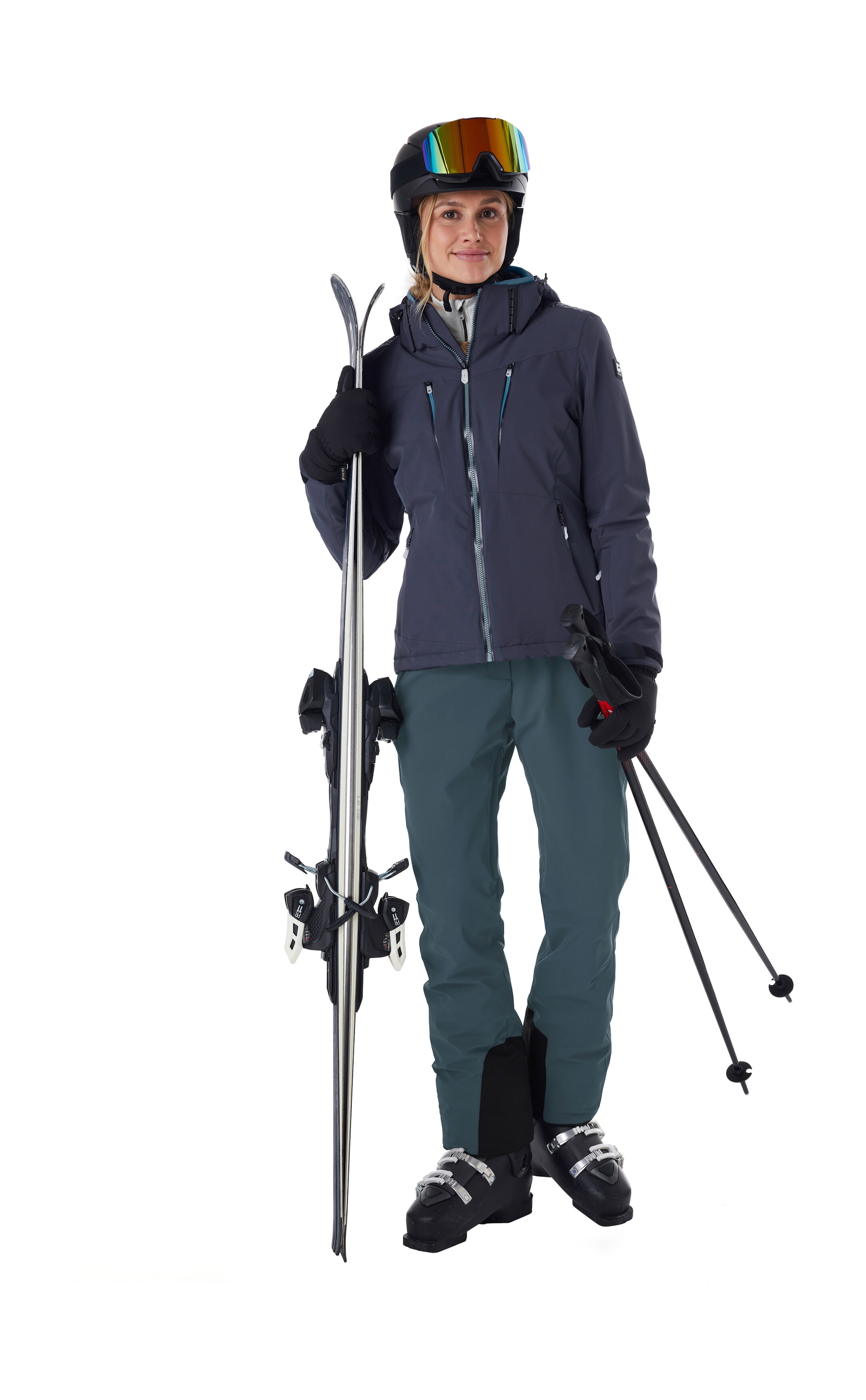Killtec Skihose "KSW 61 WMN SKI PNTS" Wasserdichte Skihose, verstellbare Taille, Schneefänge, mit Stretch