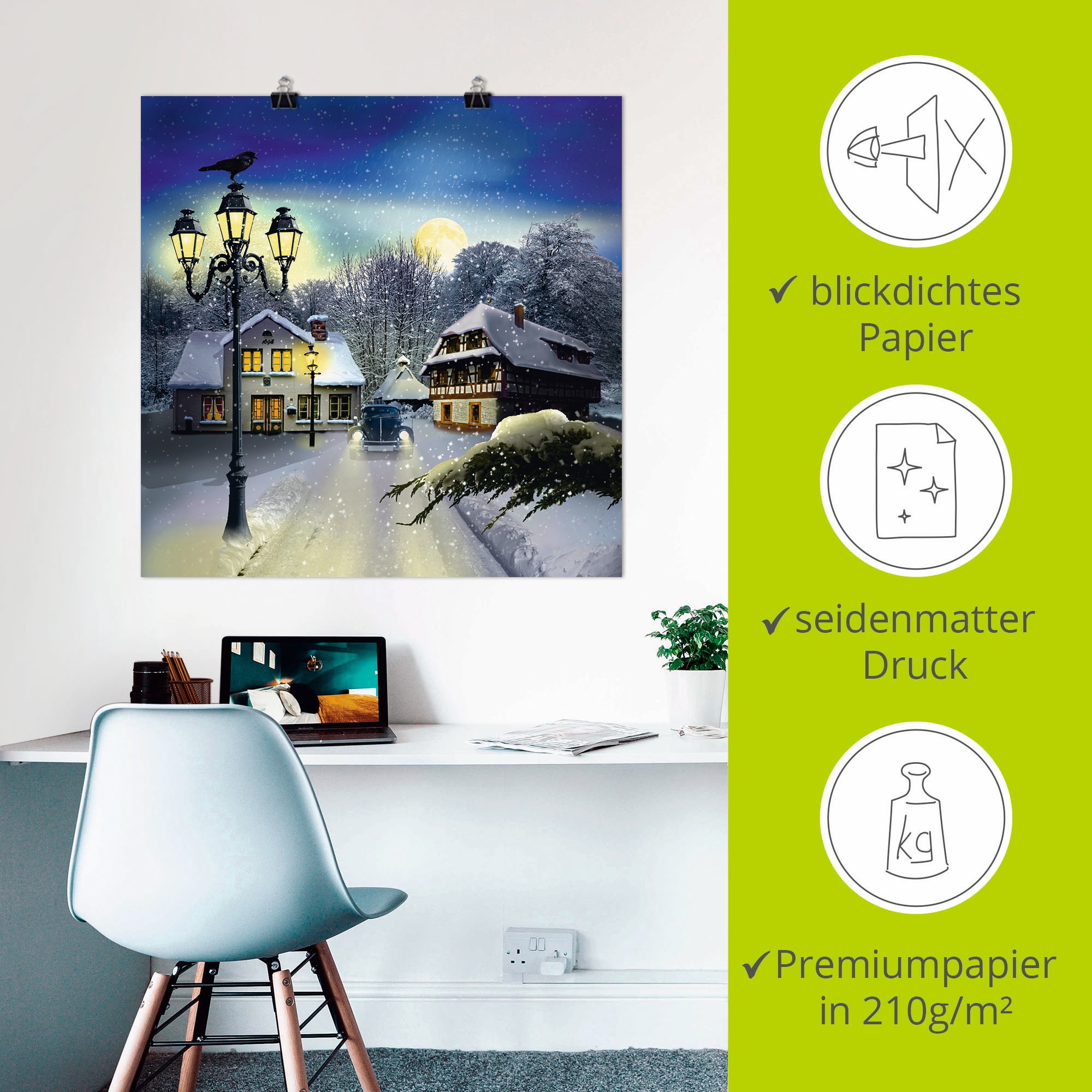Artland Wandbild »Winterzeit«, Vier Jahreszeiten, (1 St.), als Leinwandbild, Poster, Wandaufkleber in verschied. Größen