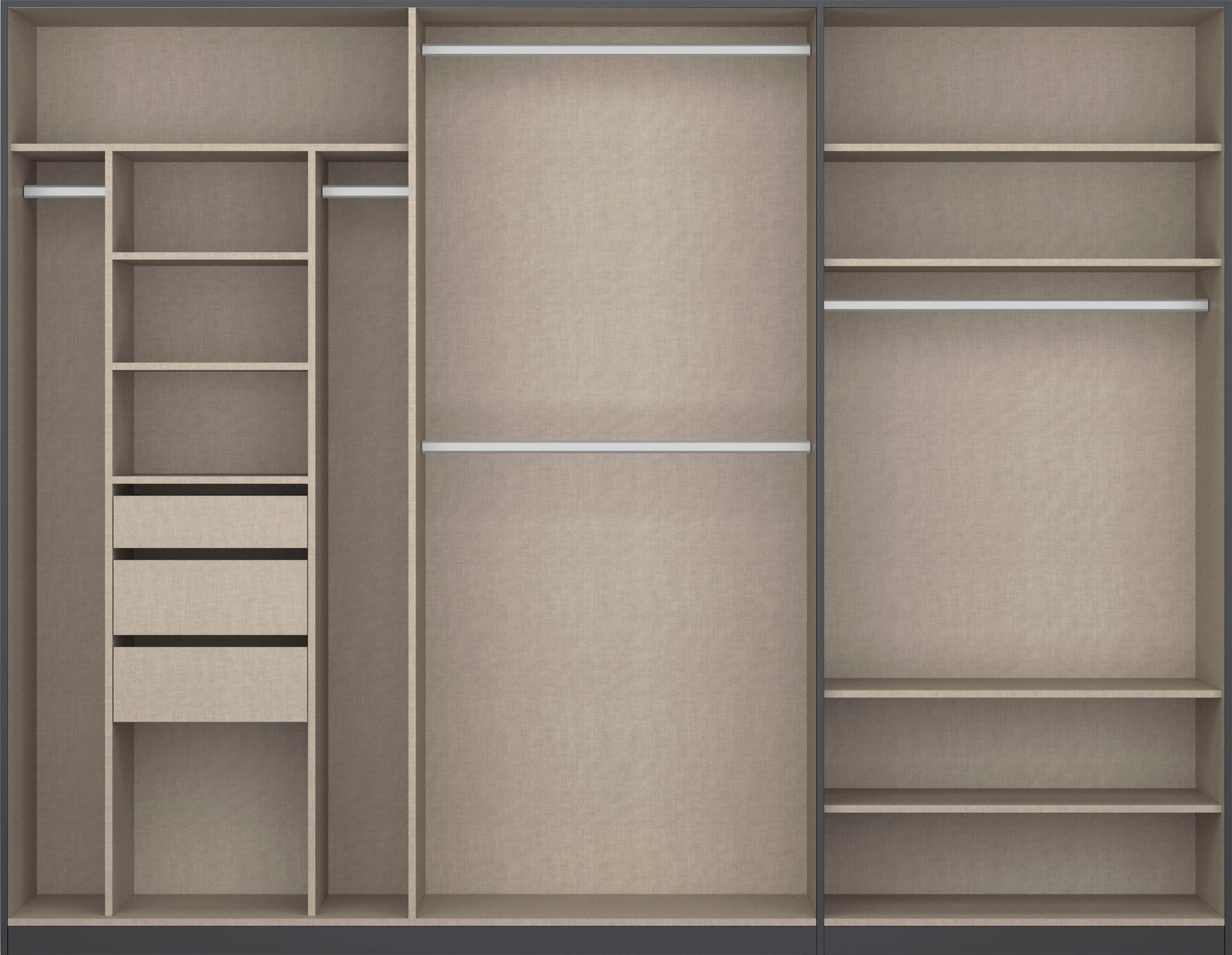 rauch Drehtürenschrank »Kleiderschrank Schrank Garderobe TOPSELLER OTELI inkl. Inneneinteilung«, mit 3 Innenschubladen extra Böden optional mit Spiegel MADE IN GERMANY