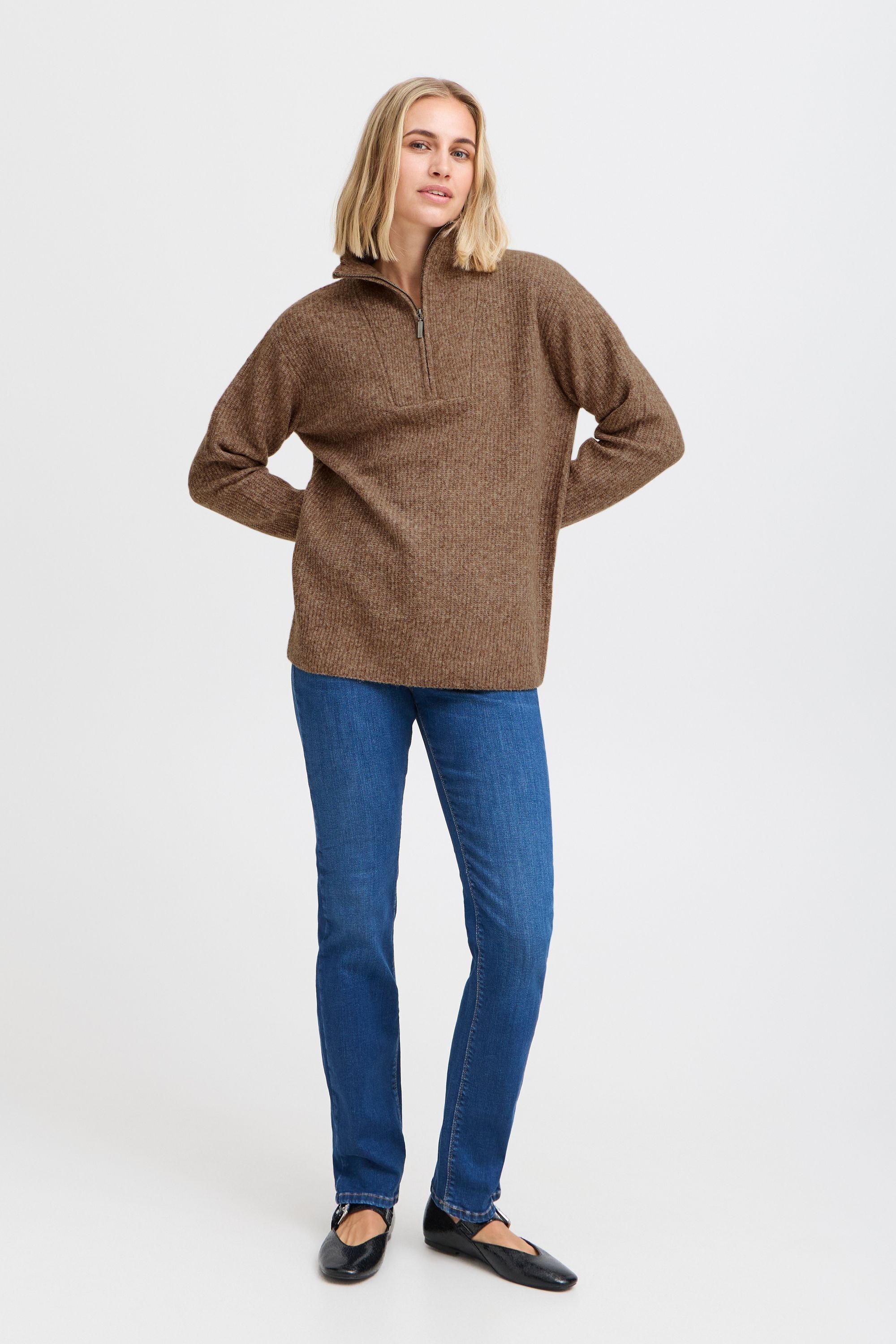 Pulz Jeans Strickpullover "Strickpullover PZASTRA Zipper Roll Neck Pullover günstig online kaufen