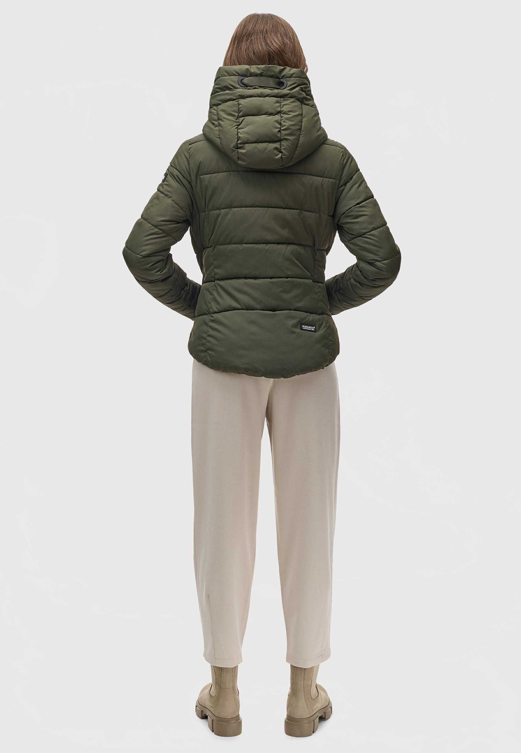 Navahoo Steppjacke »Amayaa«, mit Kapuze, stylische Damen Winterjacke mit coolen Applikationen