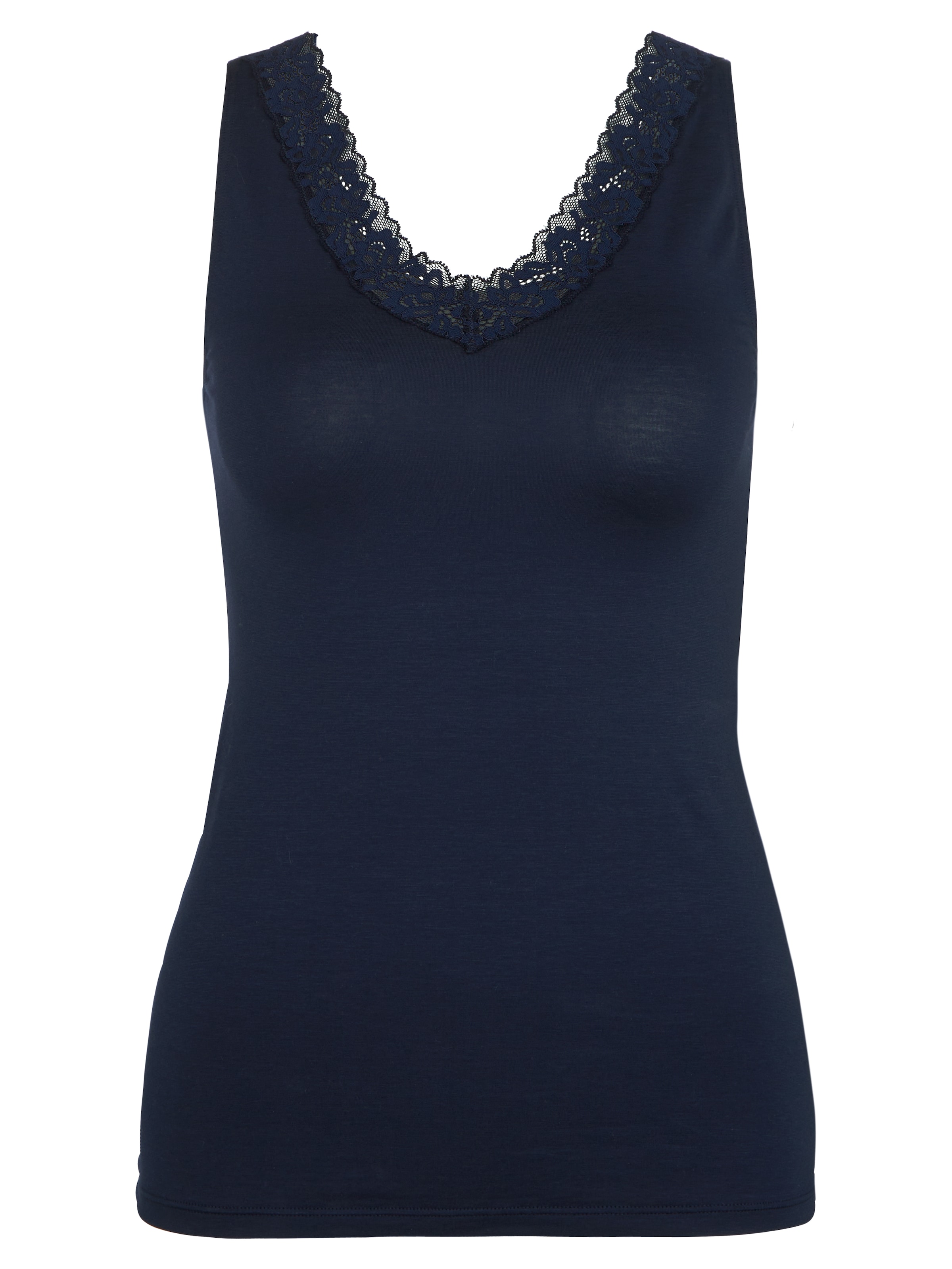 CALIDA Unterhemd »Natural Comfort Lace«, Tank-Top, Baumwoll-Top mit schöner Spitze