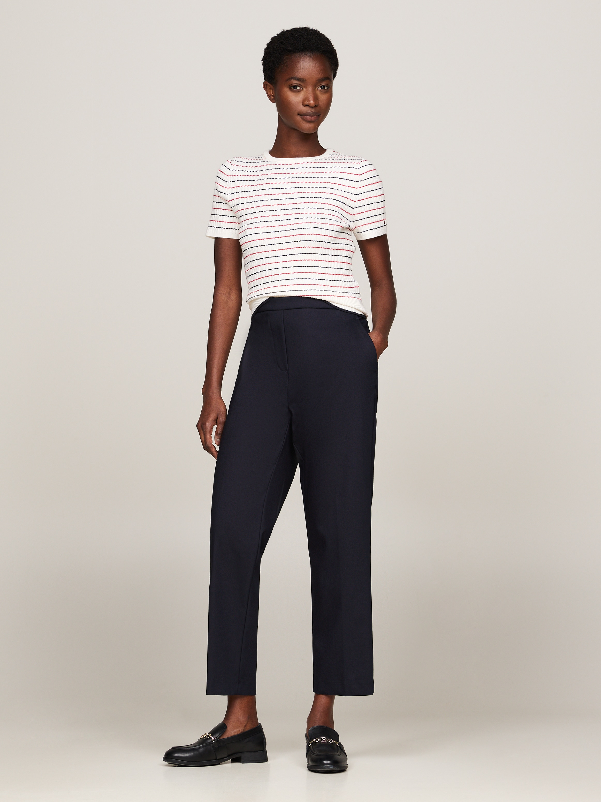 Tommy Hilfiger Chinohose  mit Logostickerei, elastische Pull On Pants