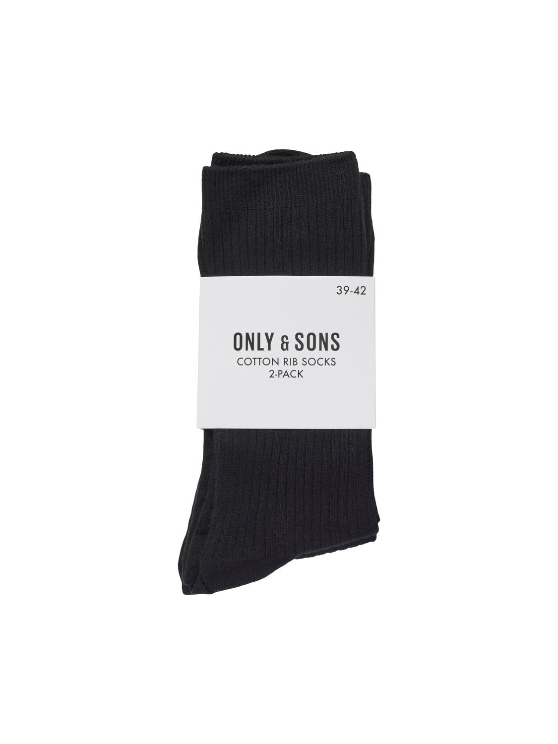 ONLY & SONS Freizeitsocken "ONSBASIC RIB SOCK 2 PACK NOOS" Packung, 2 Paar günstig online kaufen