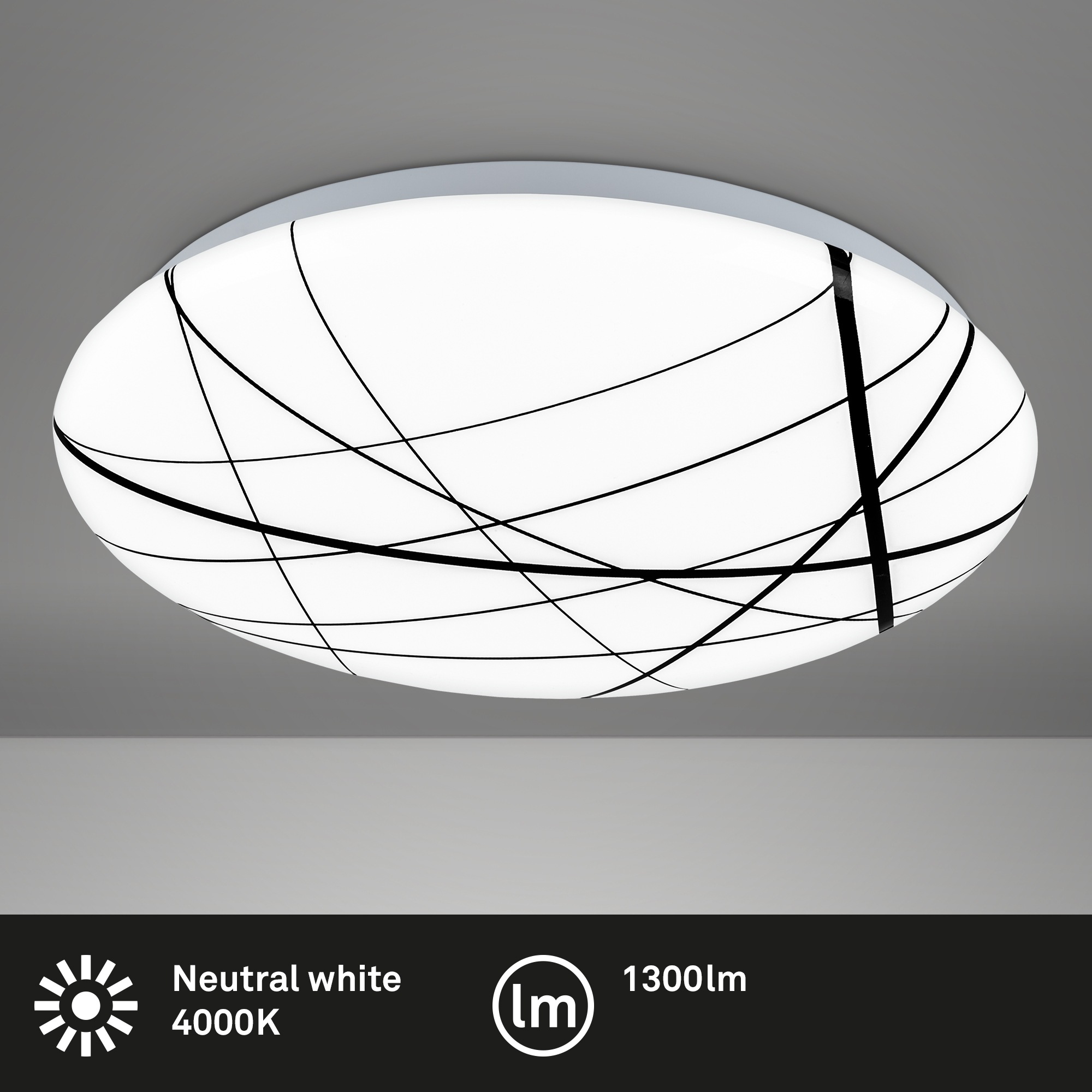 Briloner Leuchten LED Deckenleuchte »KORA« mit 12 Watt LED, fest verbaut