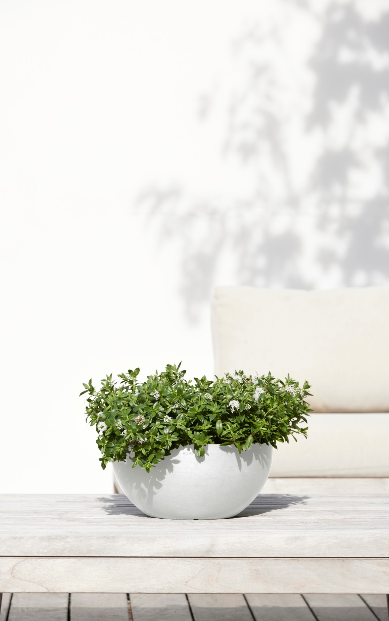 ECOPOTS Blumentopf »Brussels 30 Weiß« für innen und außen: frostsicher, bruchsicher und lichtbeständig