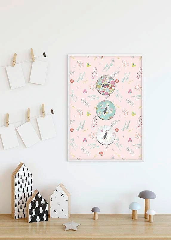 Komar Poster »Minnie Mouse Buttons«, Disney, (1 St.), Kinderzimmer,  Schlafzimmer, Wohnzimmer | BAUR