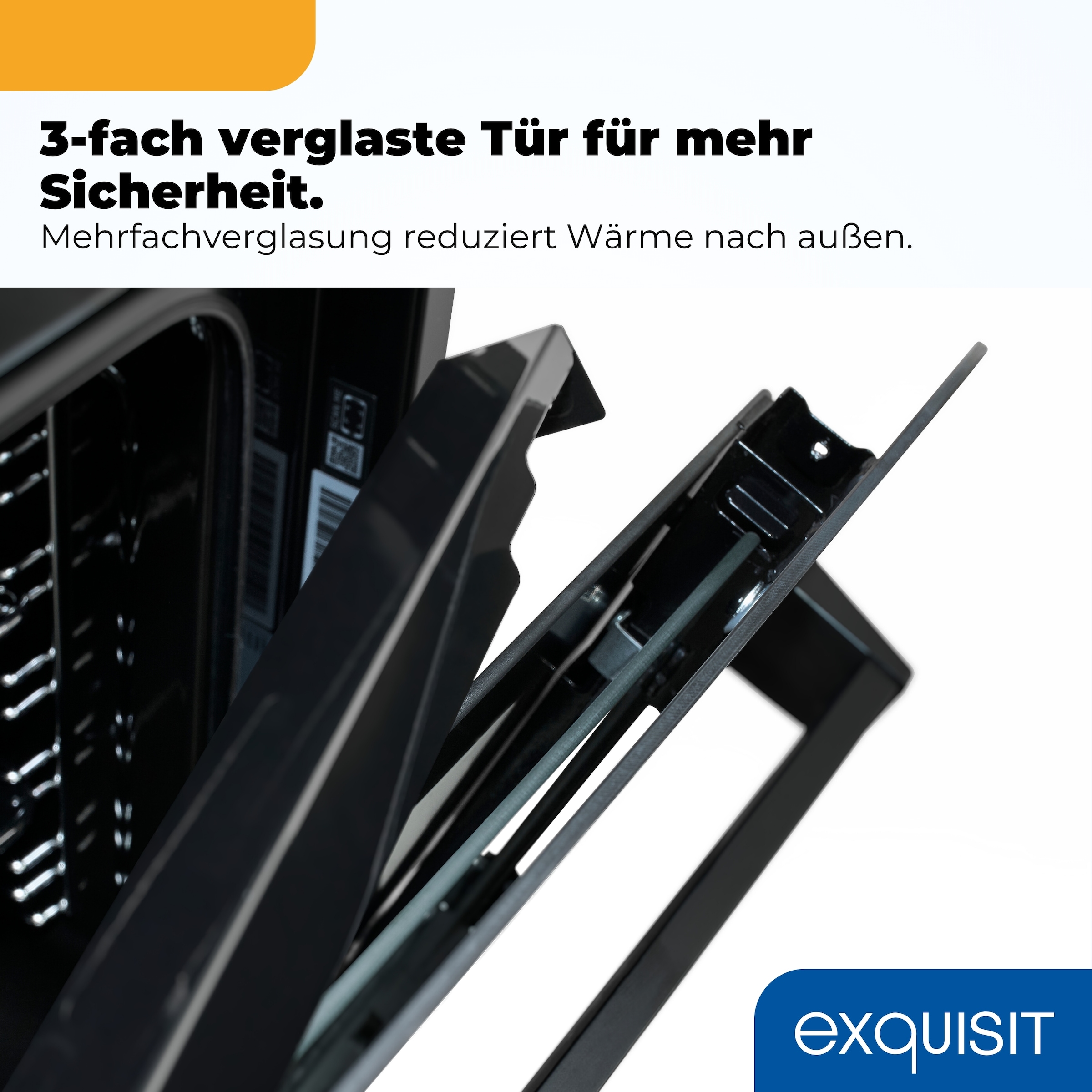 exquisit Induktions Herd-Set »EHE367-U-120 mattschwarz-Set« Backofen;Glaskeramikkochfeld, 2 Stk. tlg. Modern, trendiges Mattschwarz,Umluft ideal für mehrere Plätzchenbleche