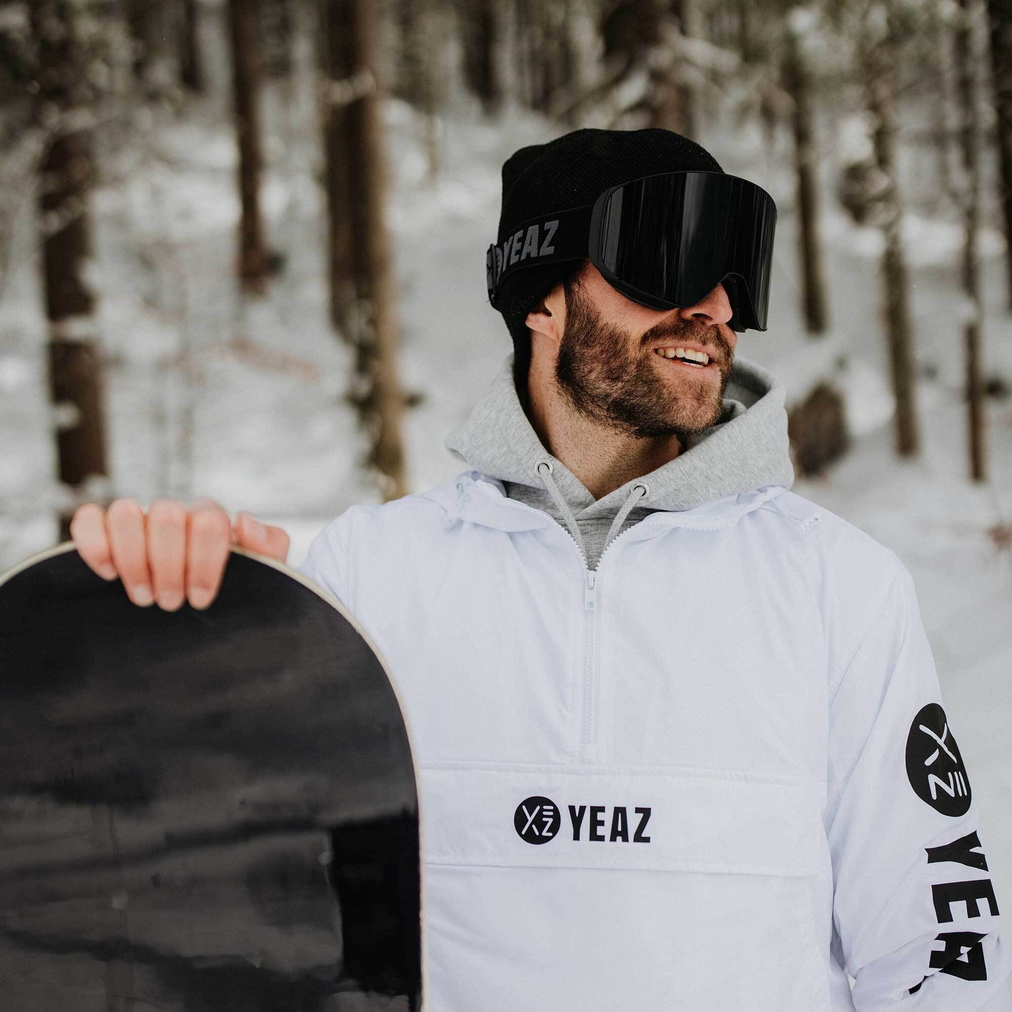 YEAZ Snowboardbrille »Magnet-Ski-Snowboardbrille schwarz/schwarz APEX«