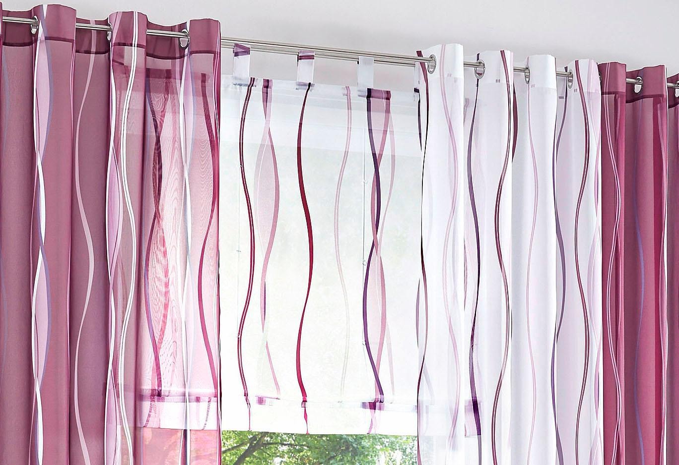 my home Raffrollo »Dimona«, BAUR Voile, mit Schlaufen, Polyester | Transparent