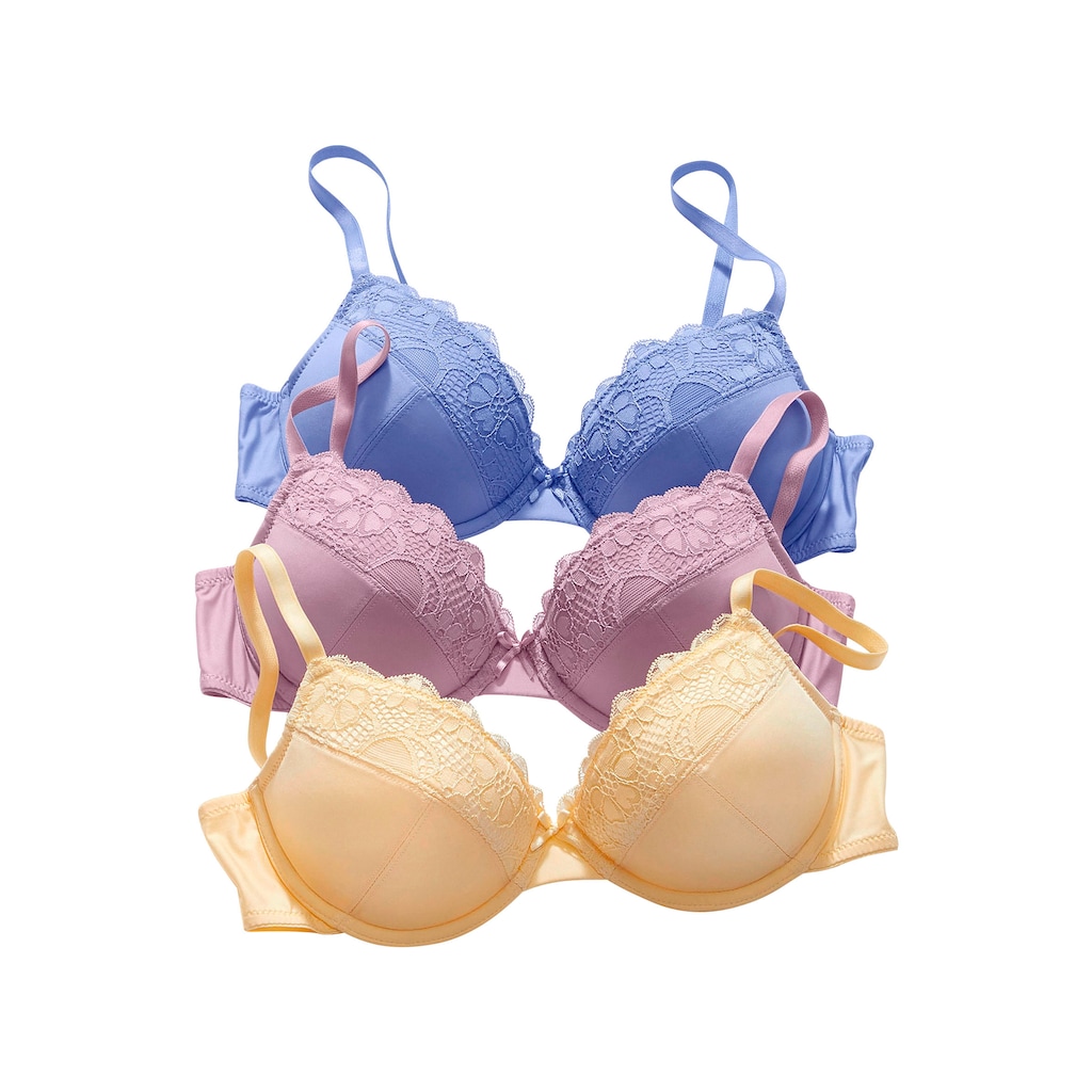 petite fleur Push-up-BH, (Packung, 3 Stück)