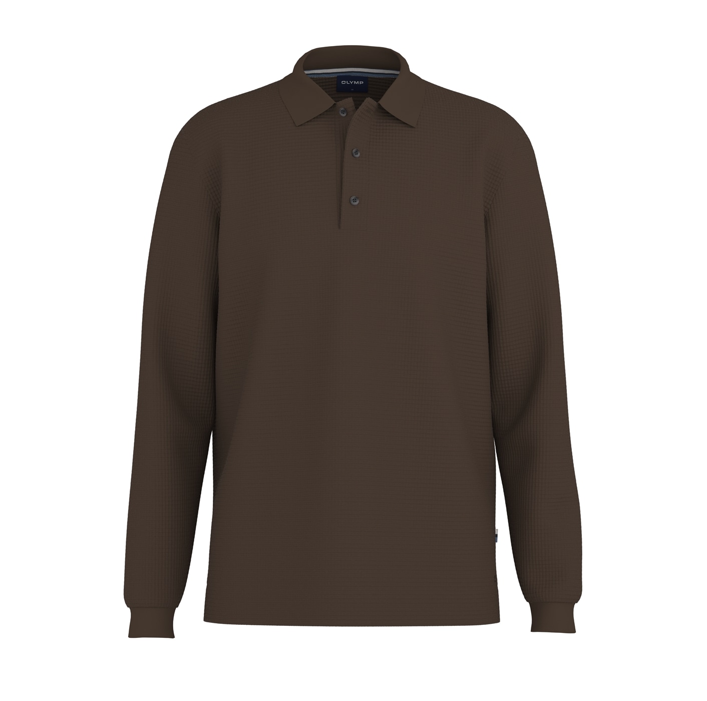 OLYMP Langarm-Poloshirt »Casual« in Waffel-Struktur, regular fit