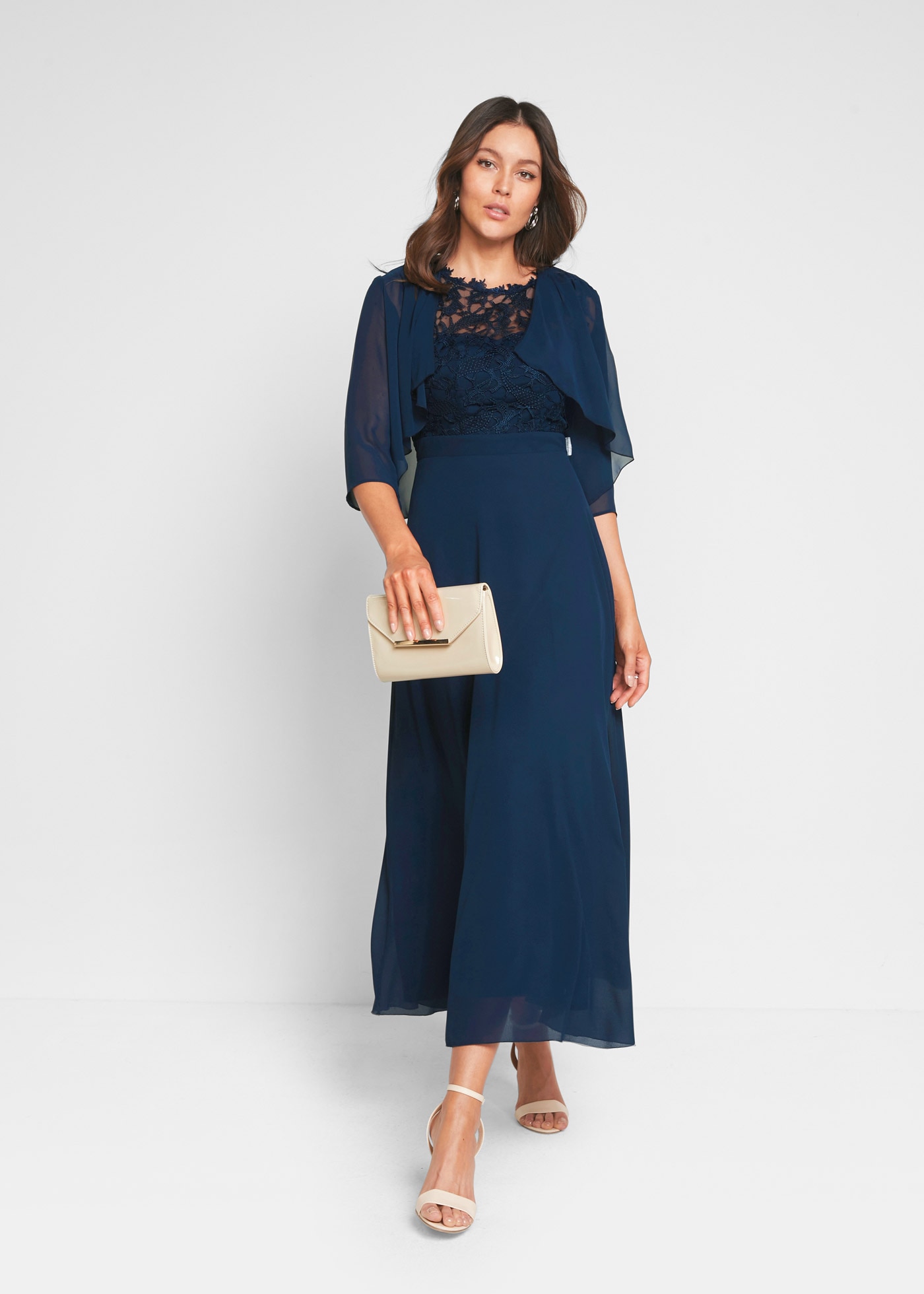 bonprix Maxikleid "Maxikleid mit Spitze" Maxikleid mit Spitze günstig online kaufen