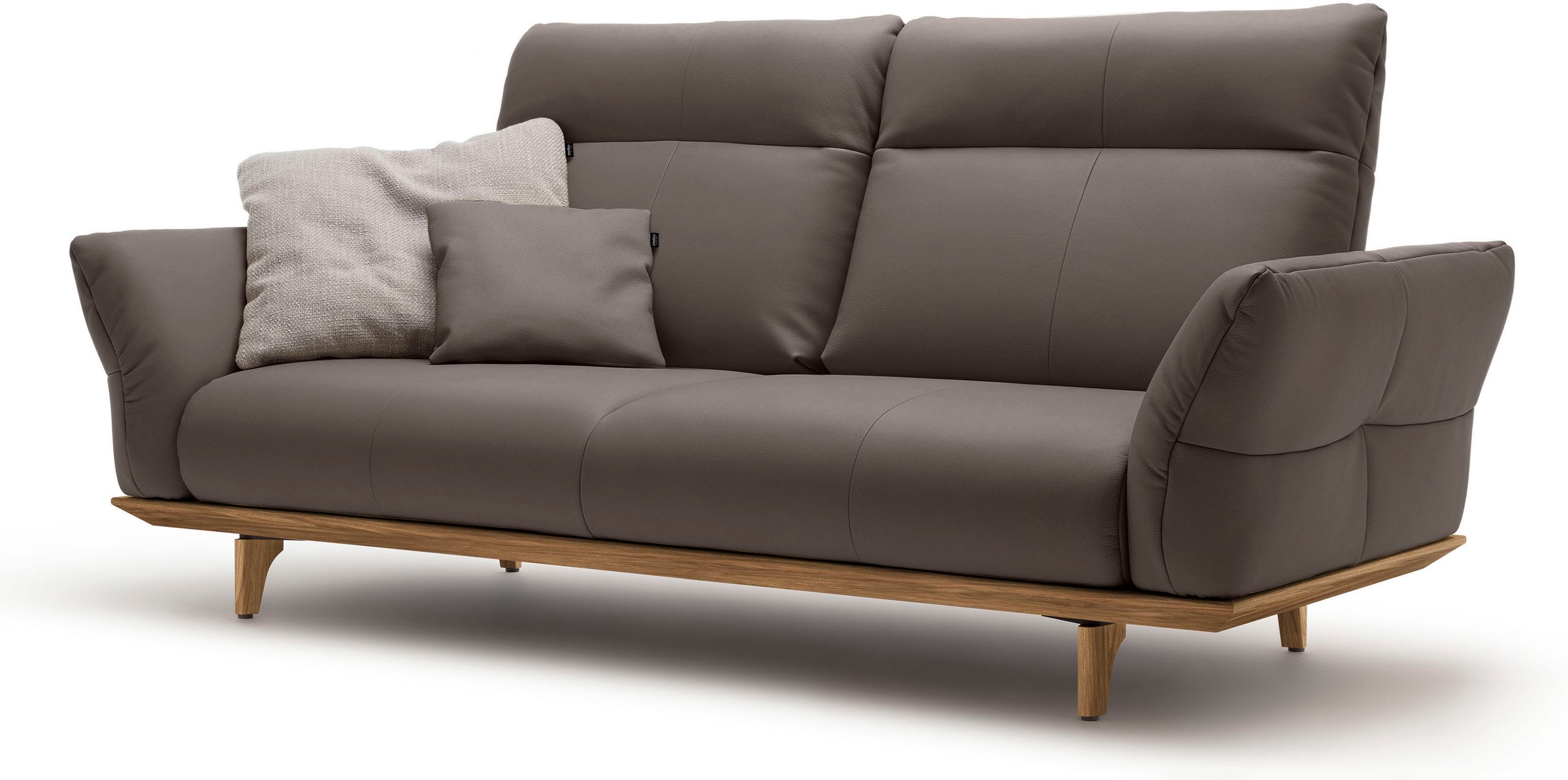 Creation BY ROLF BENZ 3-Sitzer "CR.460", Sockel in Nussbaum, Füße Nussbaum, günstig online kaufen