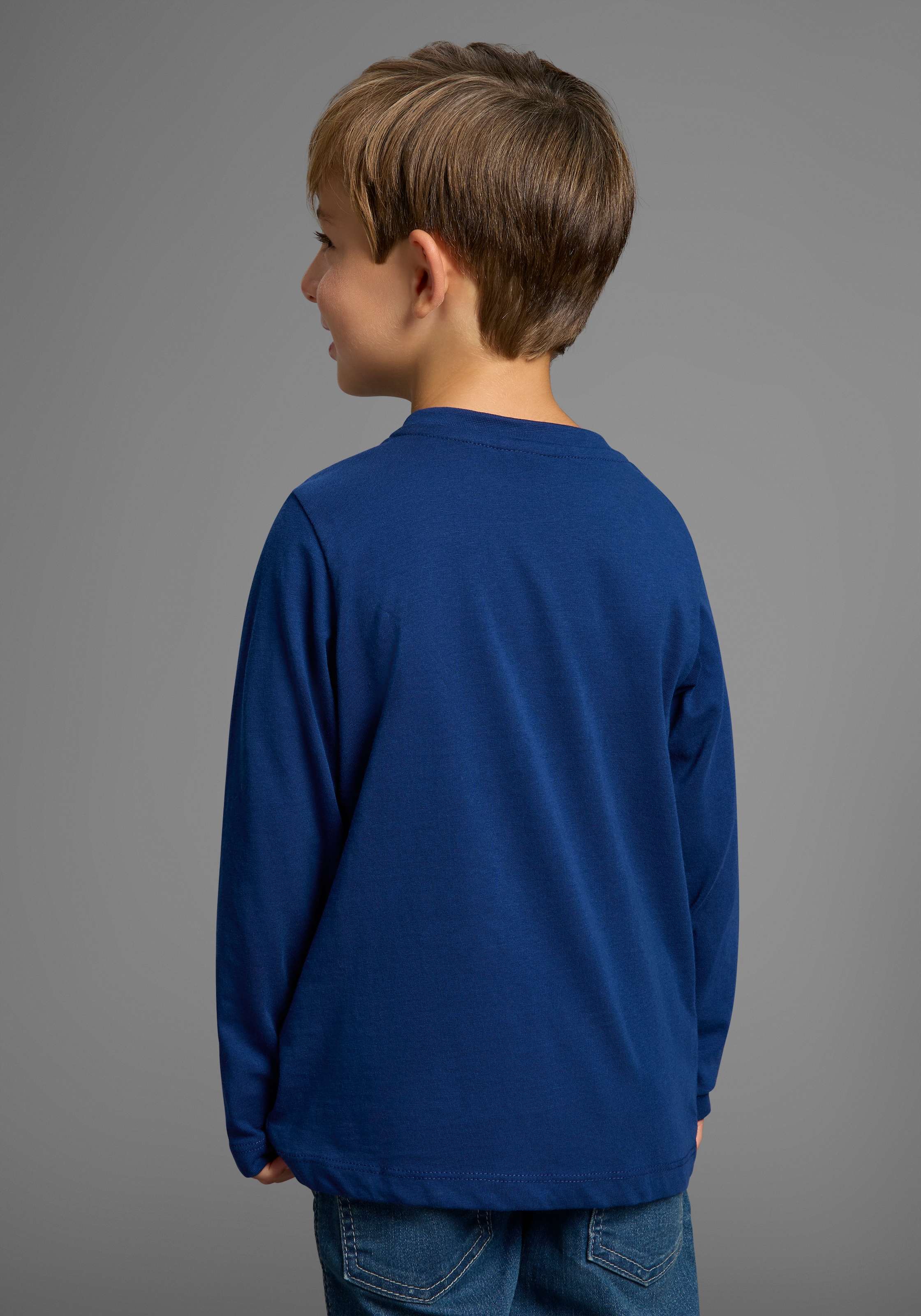 KIDSWORLD Langarmshirt »Feuerwehr Pailletten Shirt«, Feuerwehr Druck mit Pailletten