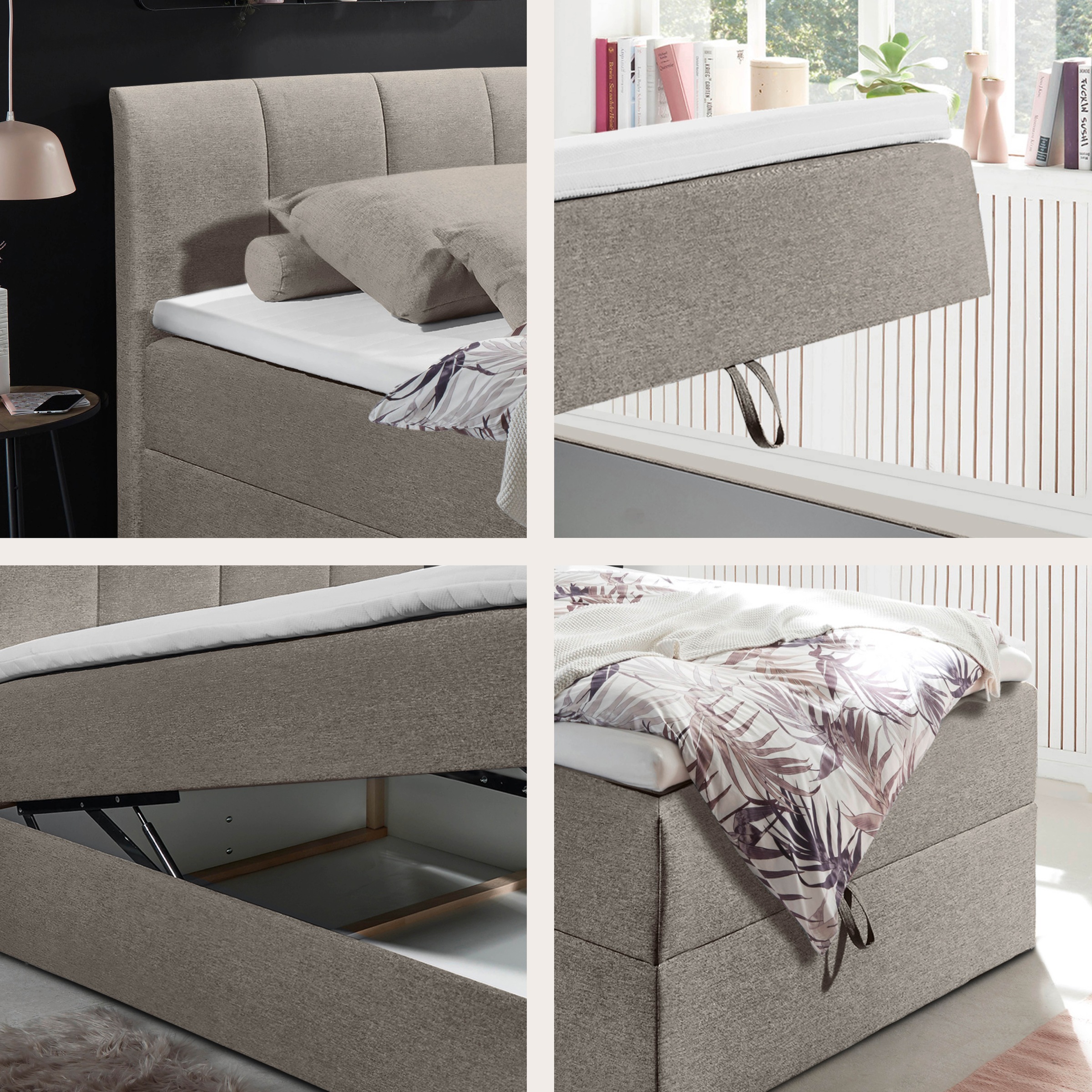 ED EXCITING DESIGN Boxbett »"Granada" OTTOs Choice, Topseller inkl. Bettkasten und Topper« erhältlich in den Größen 120x200cm & 180x200cm