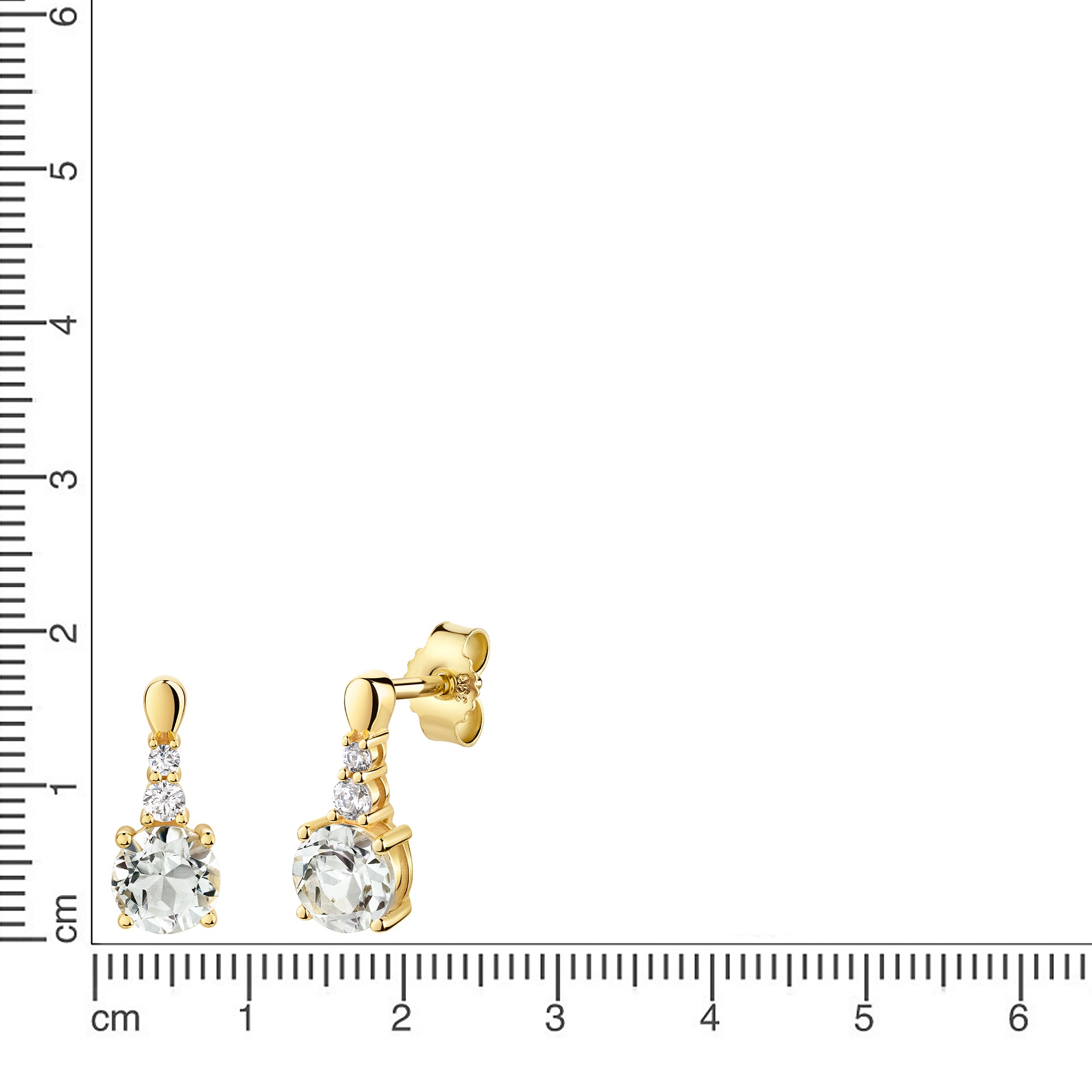 Firetti Paar Ohrstecker »Schmuck Geschenk Gold 333 Ohrschmuck Ohrringe« mit Amethyst