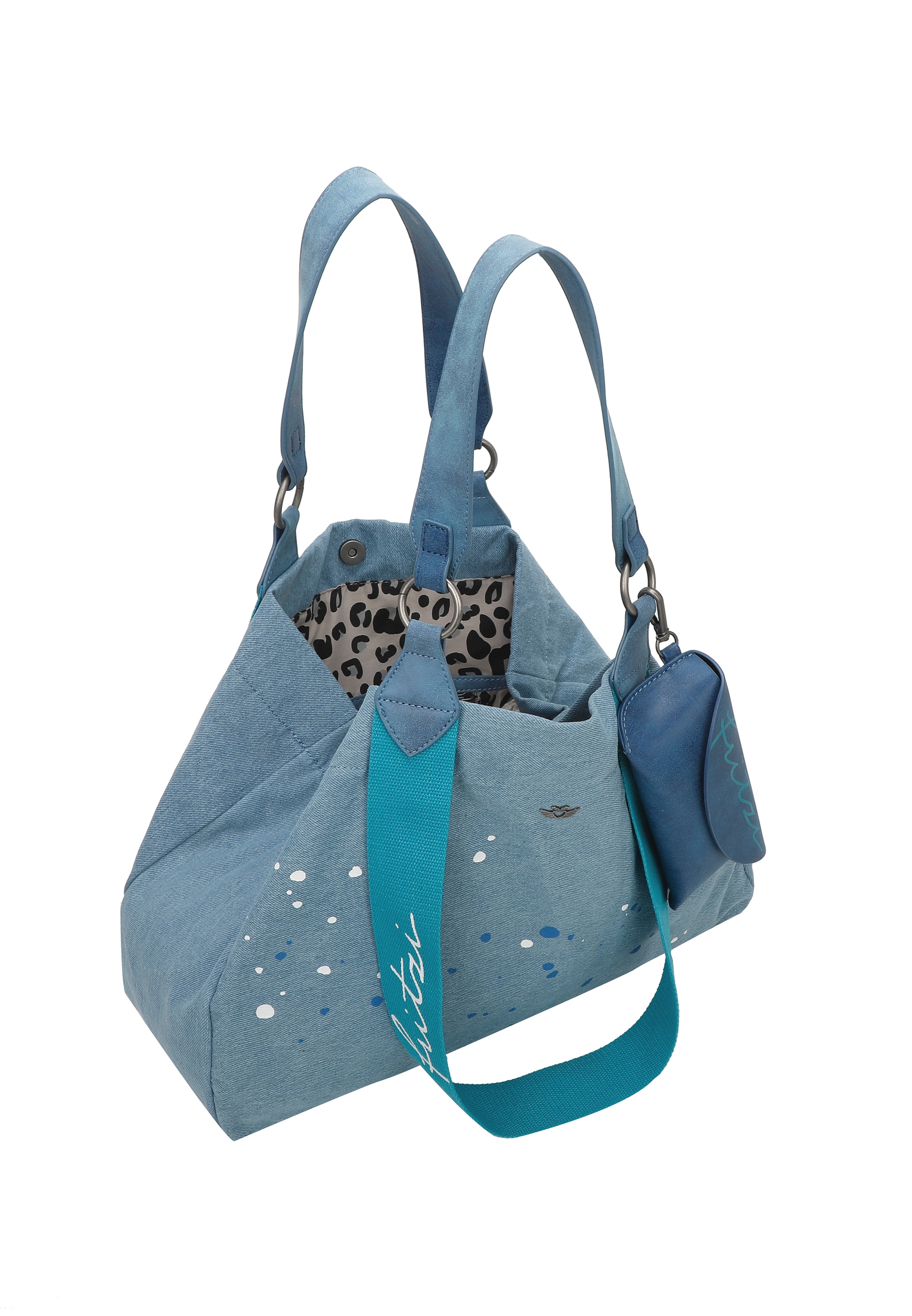 Fritzi aus Preußen Schultertasche »Izzy Medium Limited Denim«, mit abnehmbarem Brillenetui
