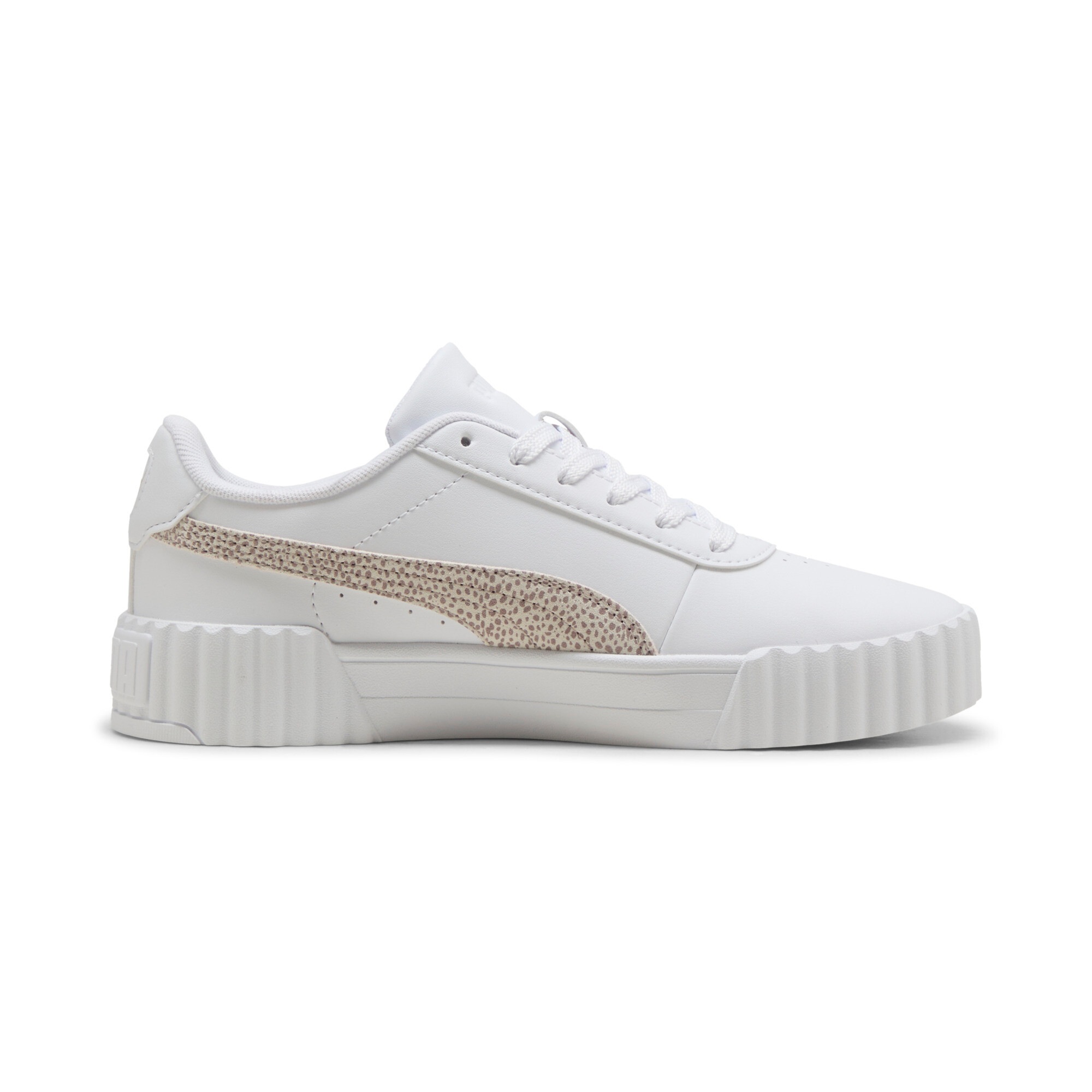 Sneaker PUMA "CARINA 3.0 TOPCAT", Damen, Gr. 40,5, puma weiß, frosted ivory, Synthetik, Schuhe Sneaker, sportlicher Stil, mit Schnürung, Innenmaterial aus Textil 2