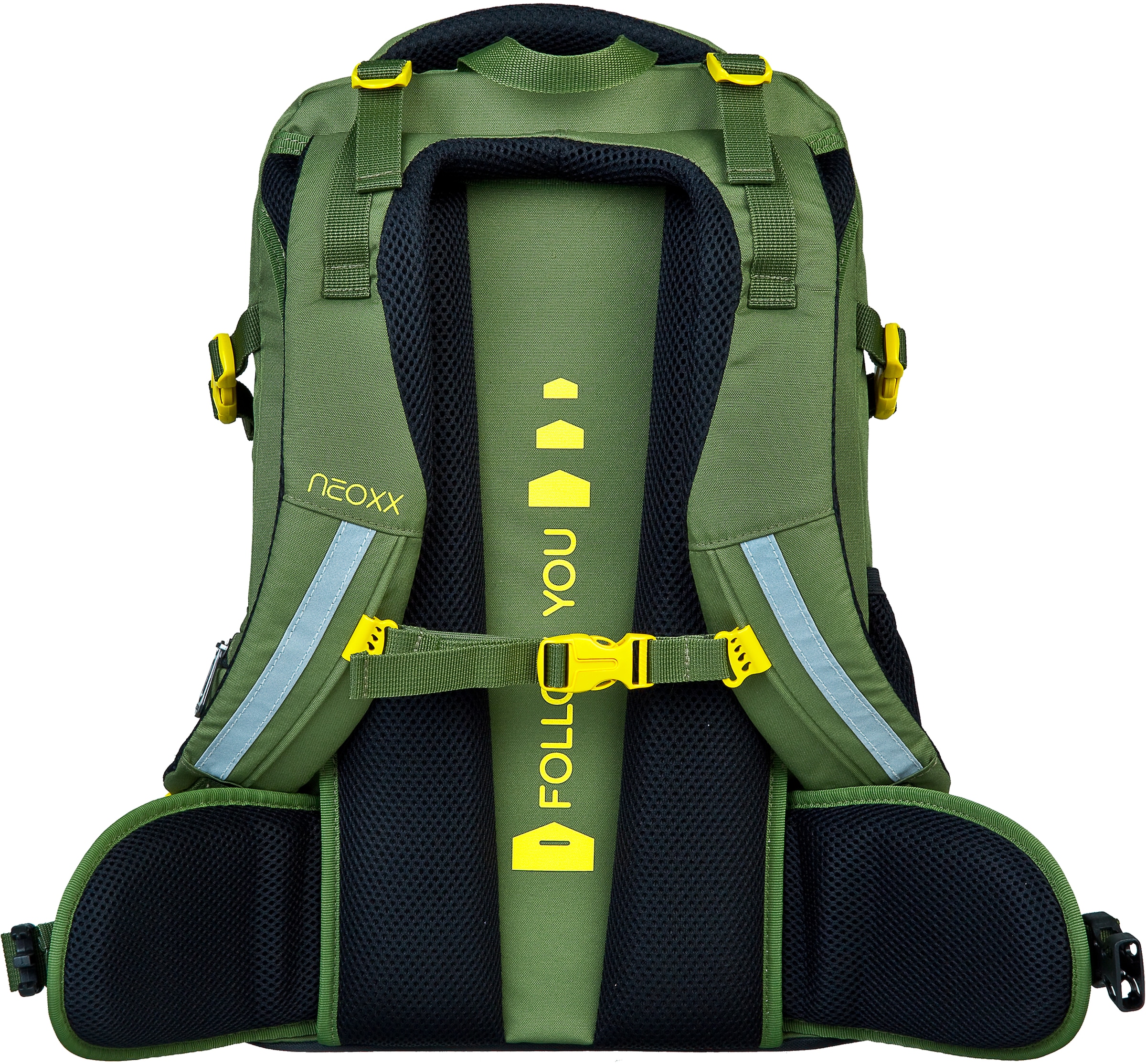 neoxx Schulrucksack »Active, Ready reflektierende for PET aus Details, Green«, Flaschen recycelten BAUR 